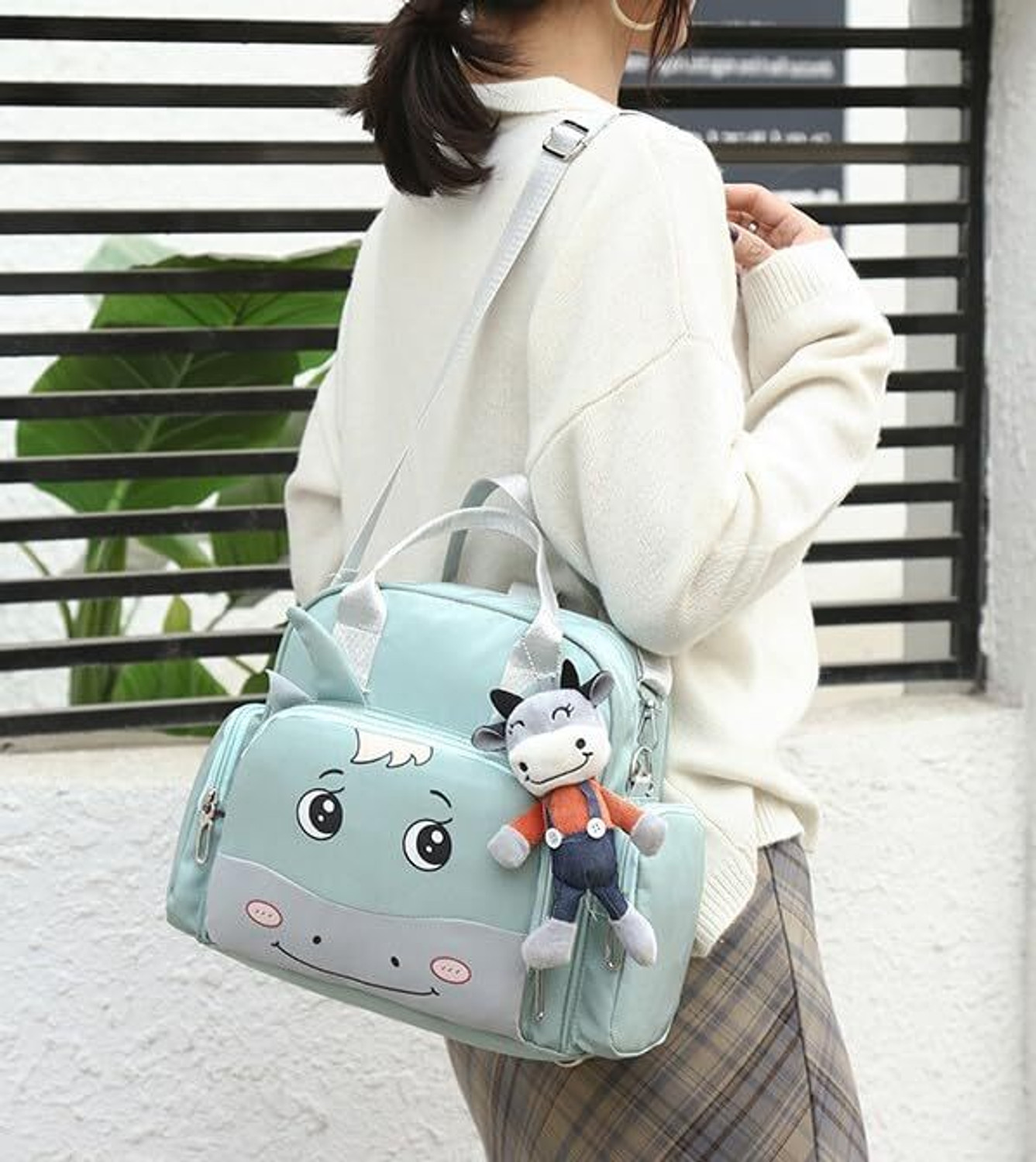 Image of Excite Shoppers Diaper Tote Cum Backpack Maternity Bag for Moms | Stylish Lightweight Mother Bag Diaper bags