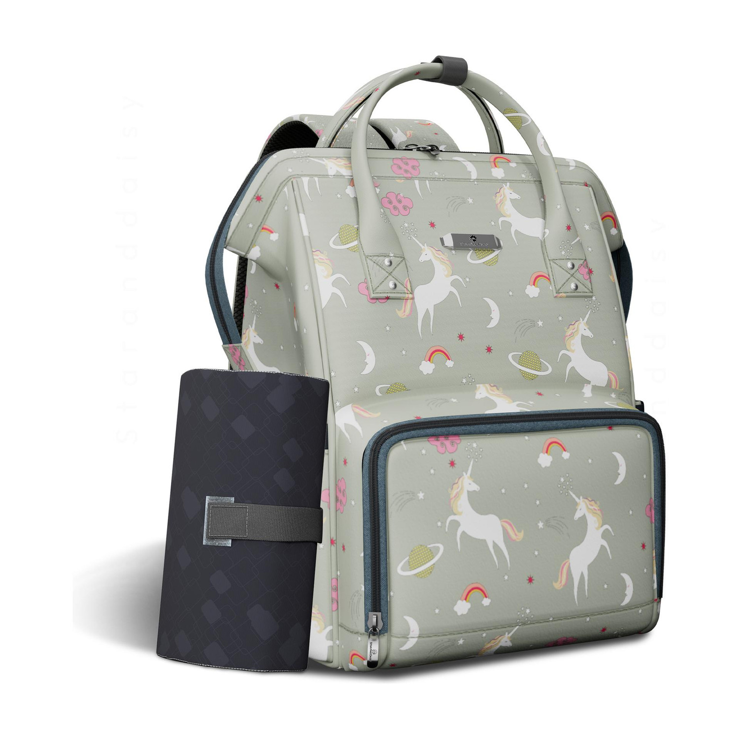 Image of StarAndDaisy Baby Diaper Bag Spacious, Waterproof Backpack with Multiple Pockets Mothers Maternity Bags for Travel Diaper Backpack
