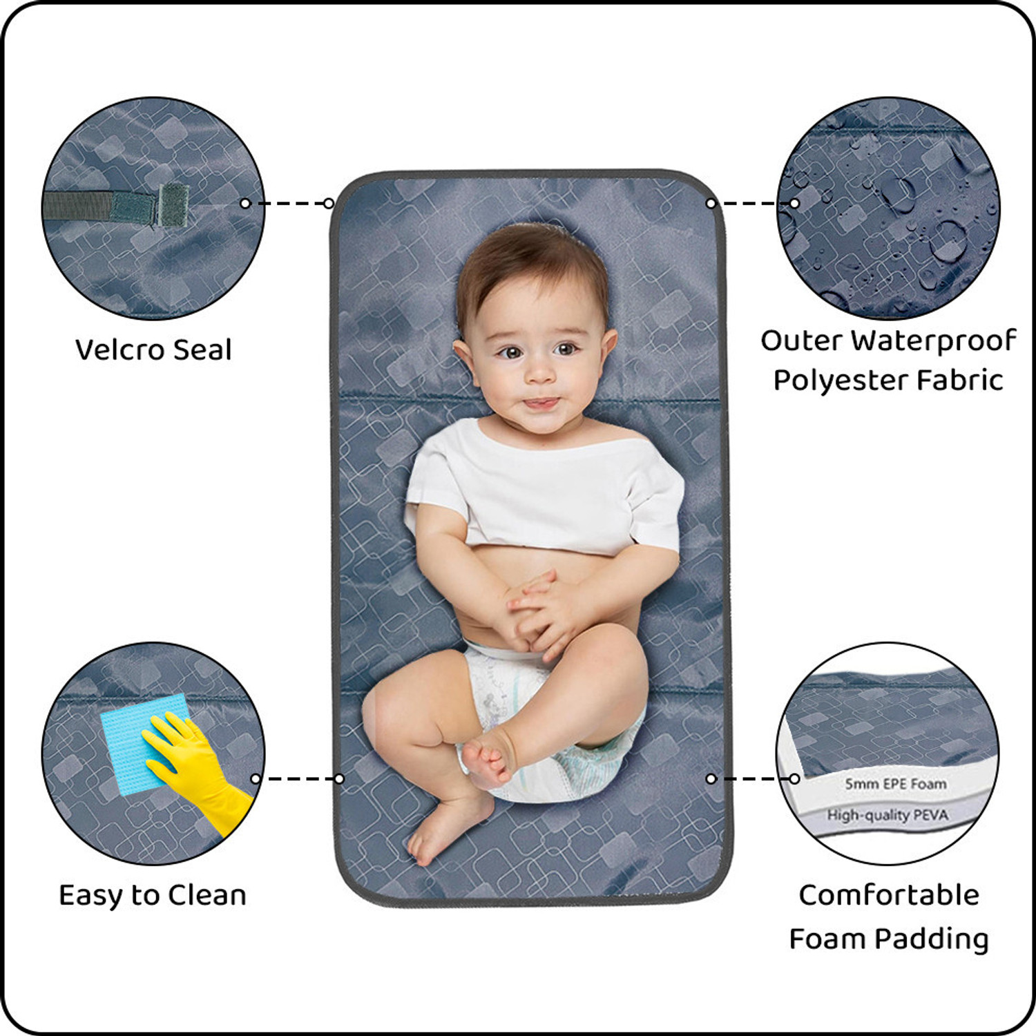 Image of StarAndDaisy Baby Diaper Bag Spacious, Waterproof Backpack with Multiple Pockets Mothers Maternity Bags for Travel Diaper Backpack