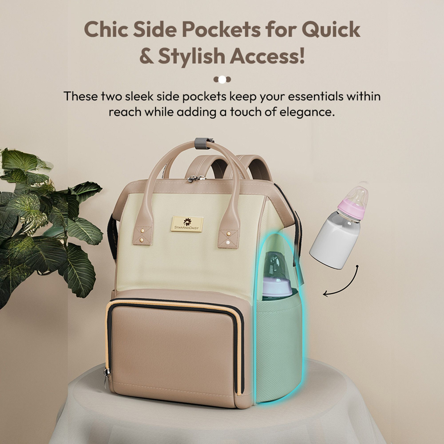 Image of StarAndDaisy Baby Diaper Bag For Mothers Spacious Waterproof Backpack With Multiple Pockets Mothers Maternity Bags for Travel Diaper Backpack