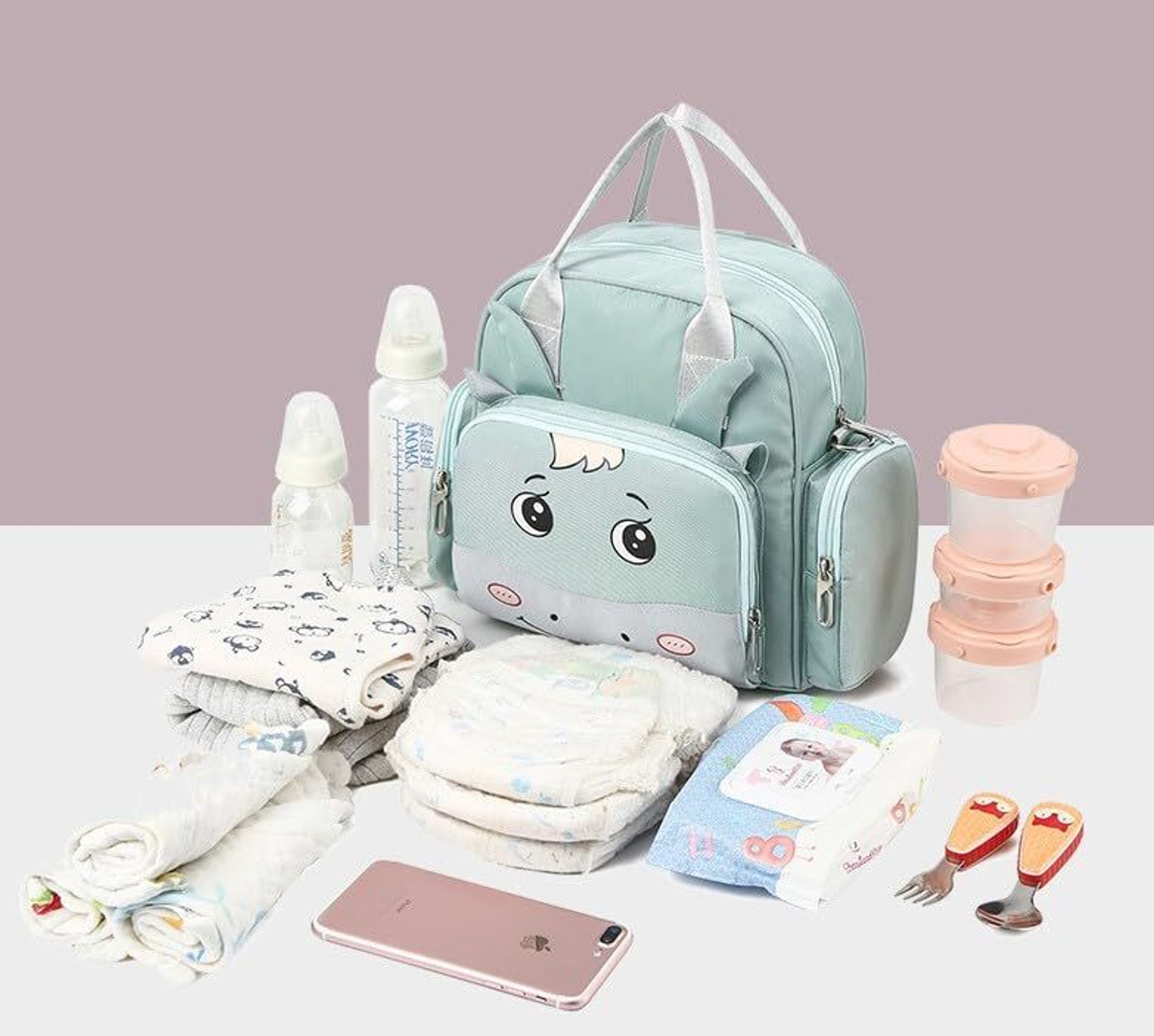 Image of Excite Shoppers Diaper Tote Cum Backpack Maternity Bag for Moms | Stylish Lightweight Mother Bag Diaper bags