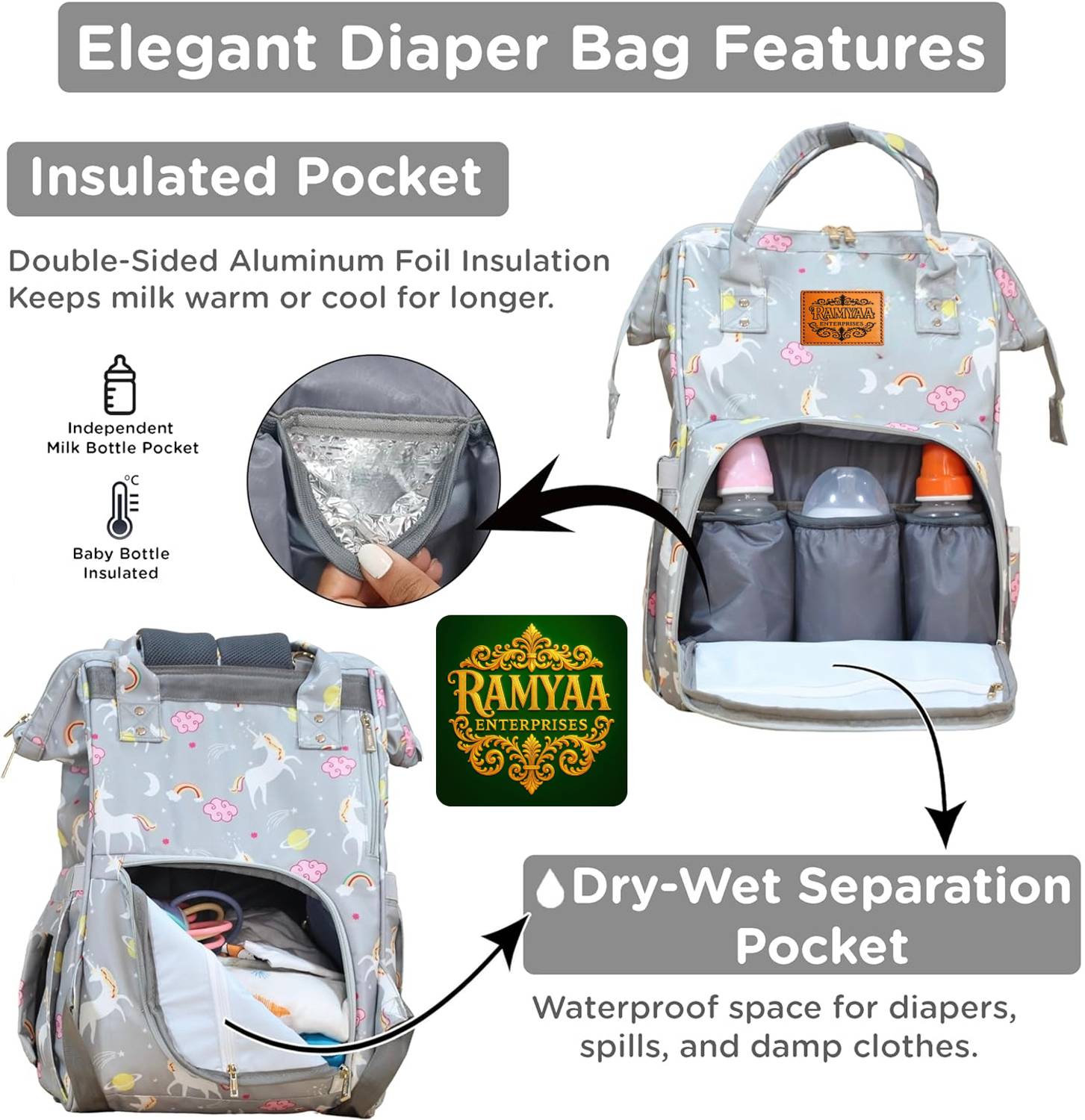 Ramyaa Enterprises Premium Baby Travel Diaper Bag - Image 2