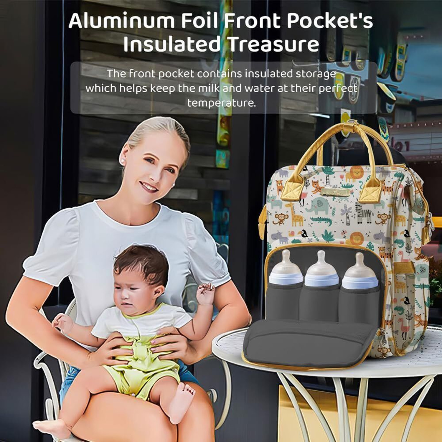 Image of StarAndDaisy Baby Diaper Bag For Mothers Spacious Waterproof Backpack With Multiple Pockets Mothers Maternity Bags for Travel Diaper Backpack