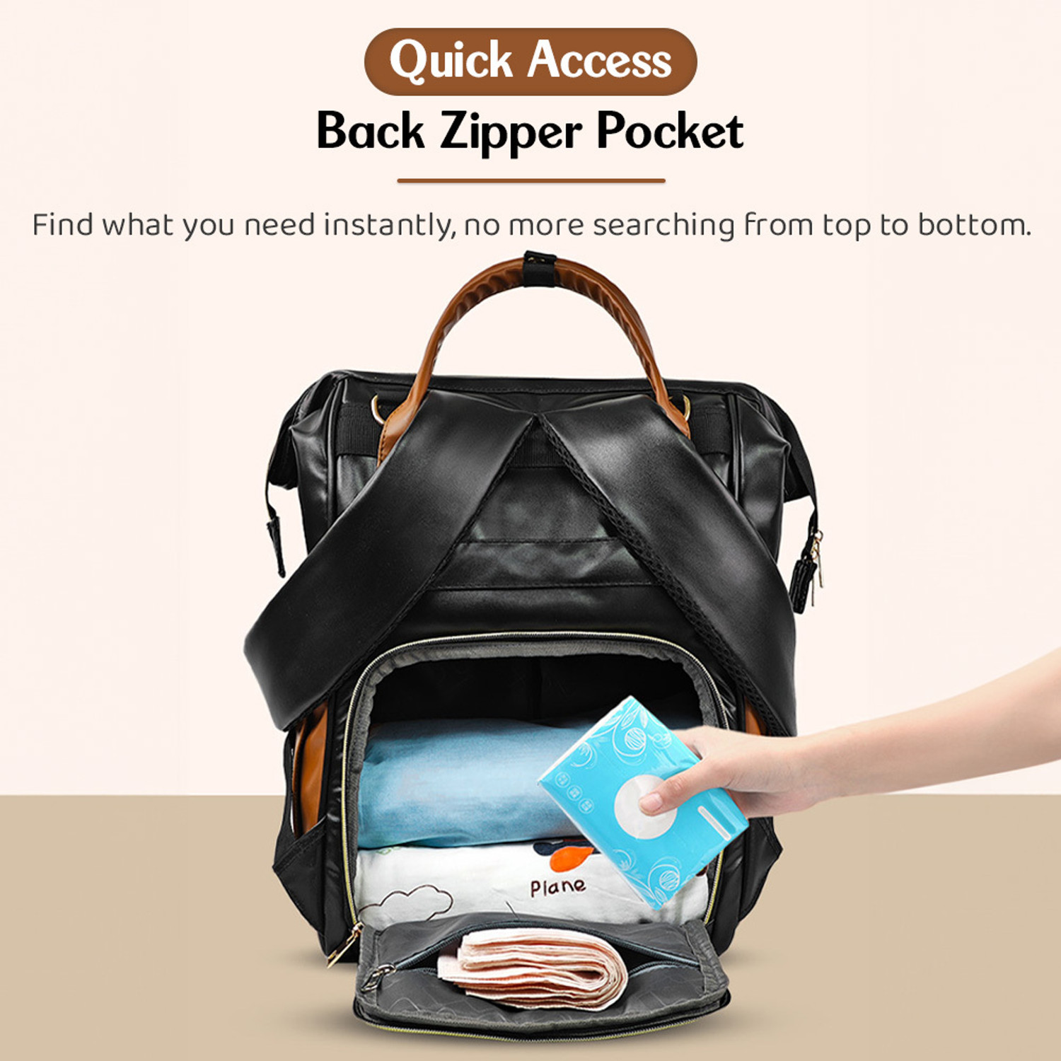 Image of StarAndDaisy Baby Diaper Bag For Mothers Spacious Waterproof Backpack With Multiple Pockets Mothers Maternity Bags for Travel Diaper Backpack