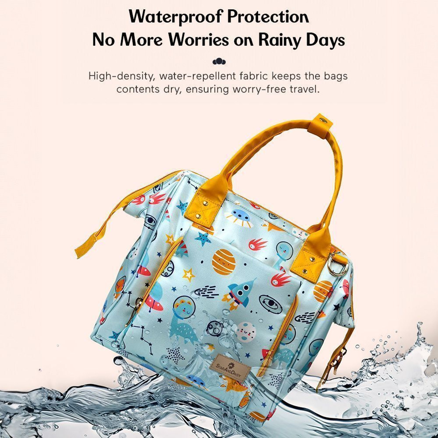 Image of StarAndDaisy Diaper Bag for Mothers, Baby Diaper Backpack with Spacious Compartment Mothers Maternity Bags for Travel Diaper Backpack