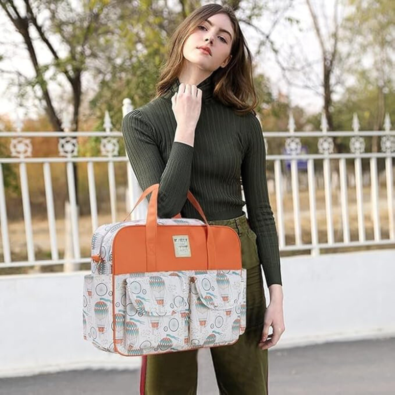 Image of Smilebaby Diaper Bag Multifunctional Maternity Bag Stylish Baby Travel Bag | Mamas Bags modern parenthood