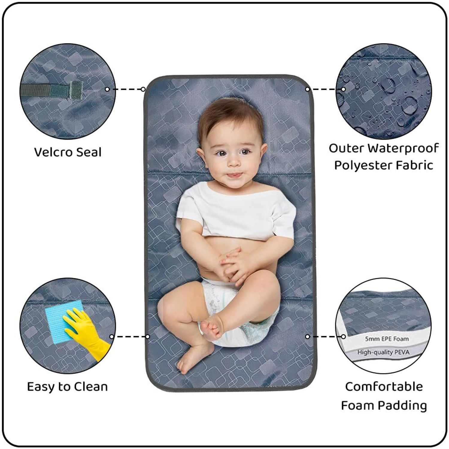 Image of StarAndDaisy Baby Diaper Bag Spacious, Waterproof Backpack with Multiple Pockets Mothers Maternity Bags for Travel Diaper Backpack