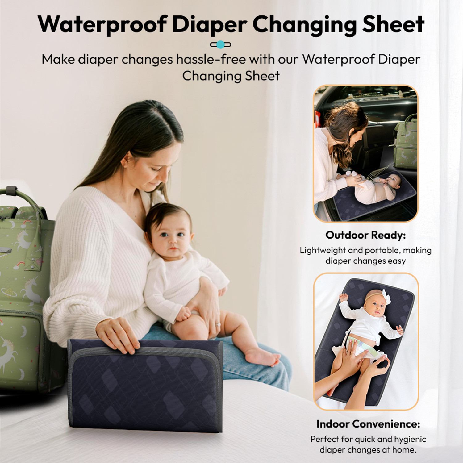 Image of StarAndDaisy Baby Diaper Bag Spacious, Waterproof Backpack with Multiple Pockets Mothers Maternity Bags for Travel Diaper Backpack