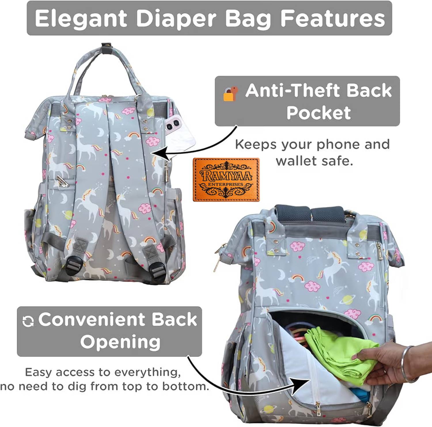 Ramyaa Enterprises Premium Baby Travel Diaper Bag - Image 4