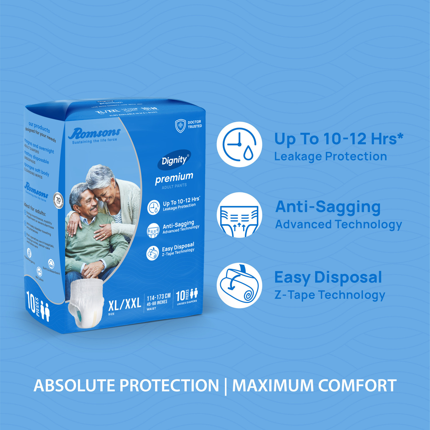 Image of DIGNITY Premium Pant Style Adult Diapers - XL - XXL