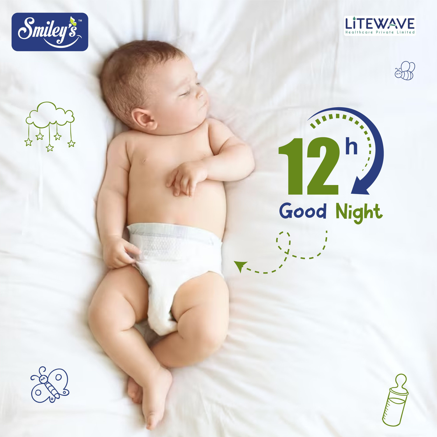 Image of LITEWAVE Bubble Baby Diaper Pants Up to 12 Hours Protection | 2-5 kg | - New Born