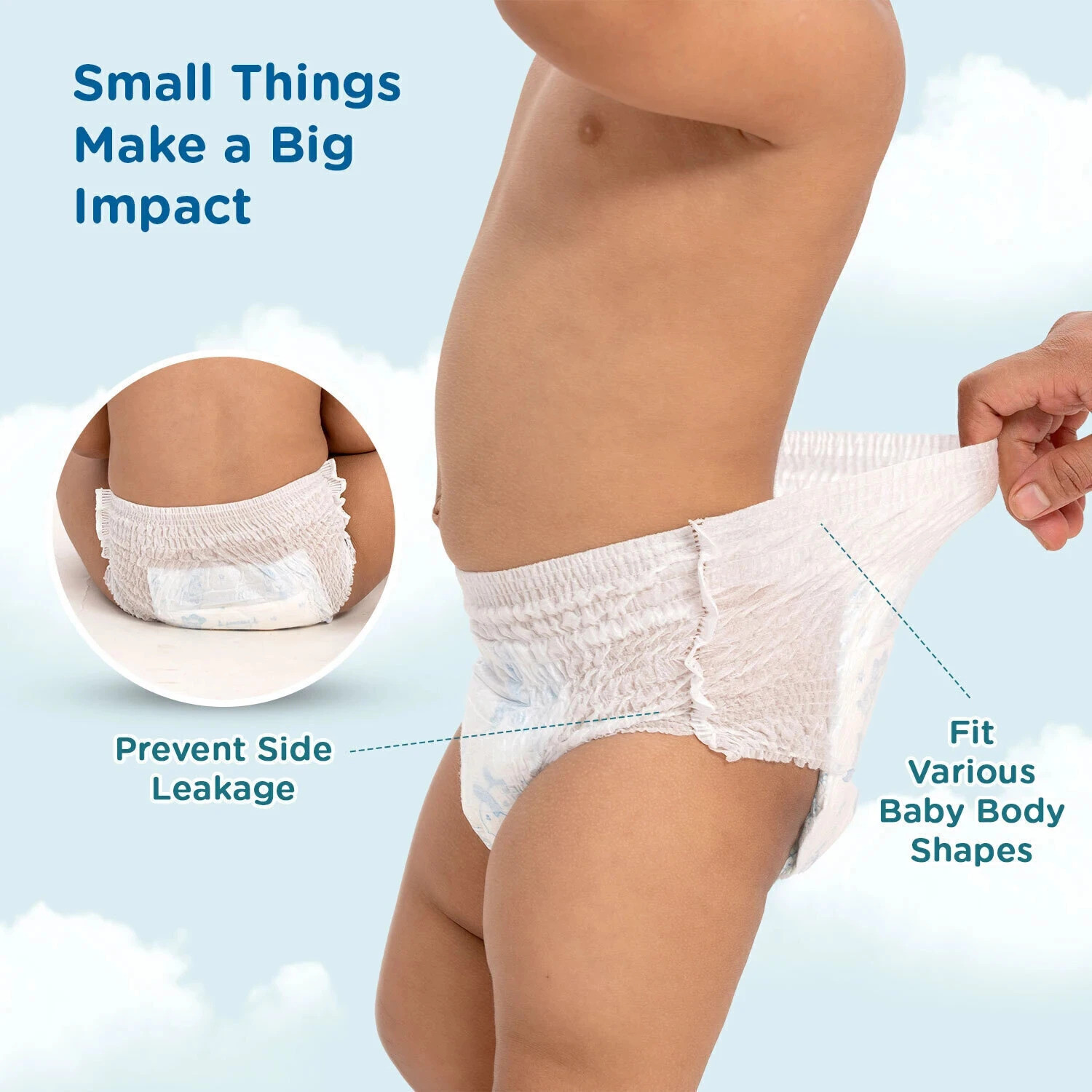 Image of MeeMee Baby Diaper Pants, Wetness Indicator, Leakage Protection, High Absorb Technology Pant Diapers - M