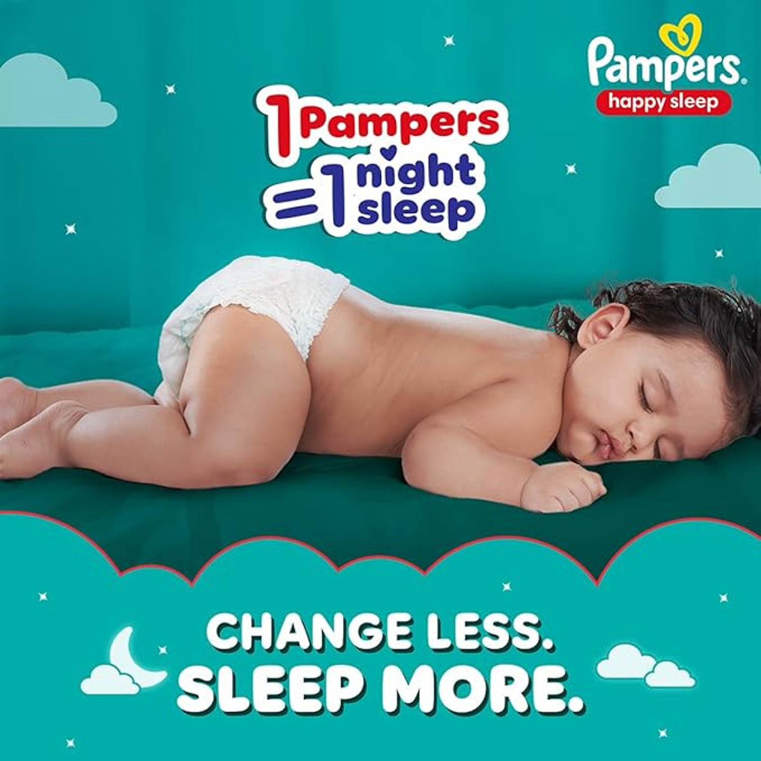 Image of Pampers Happy Sleep Pant Style Baby Diaper Size large Pant Diapers - L