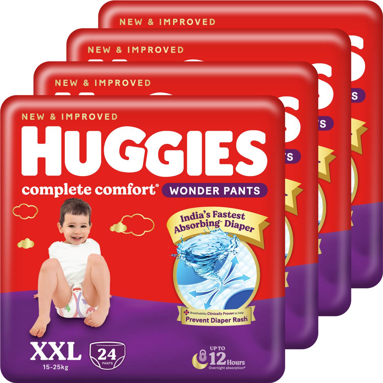 Huggies Complete Comfort Wonder Pants,India's Fastest Absorbing D