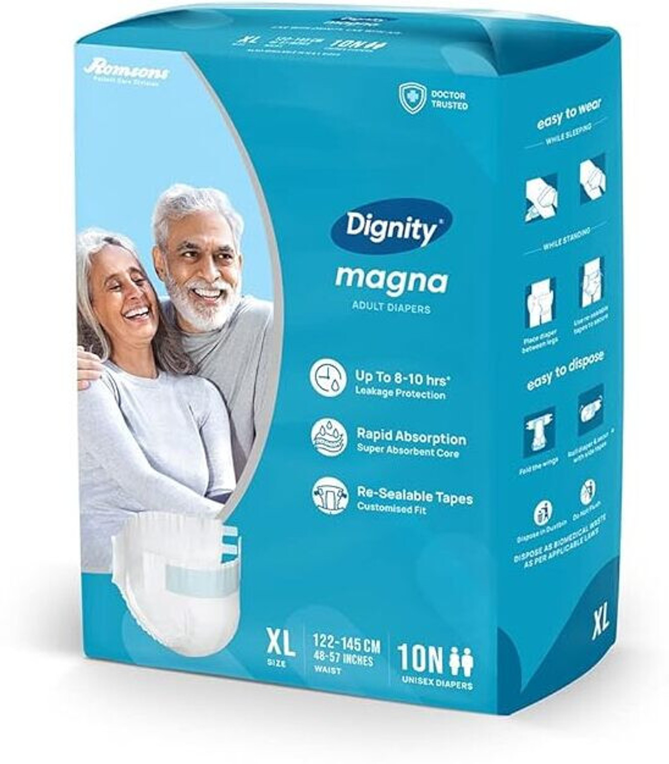 Image of DIGNITY Magna Tape Style Adult Diapers - XL