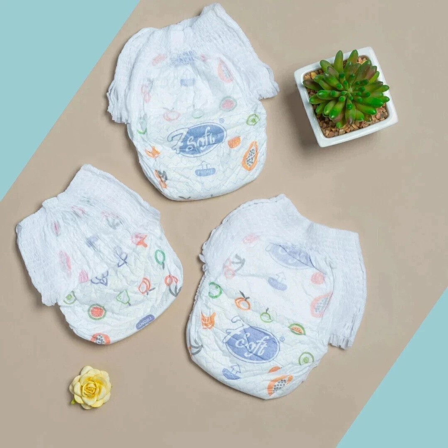 Image of 7 Soft Baby Diaper Pants-Ultra Soft, Leak-Proof, Up to 12 Hours Protection Pant Diapers - M