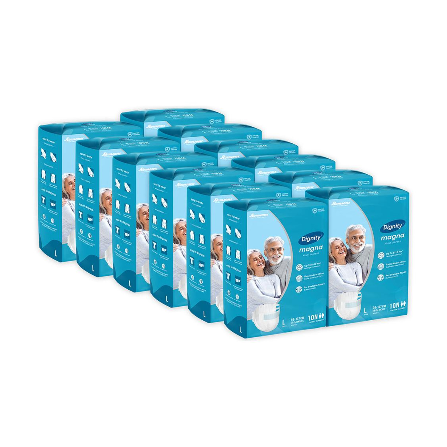 Image of DIGNITY Magna Tape Style Adult Diapers - L