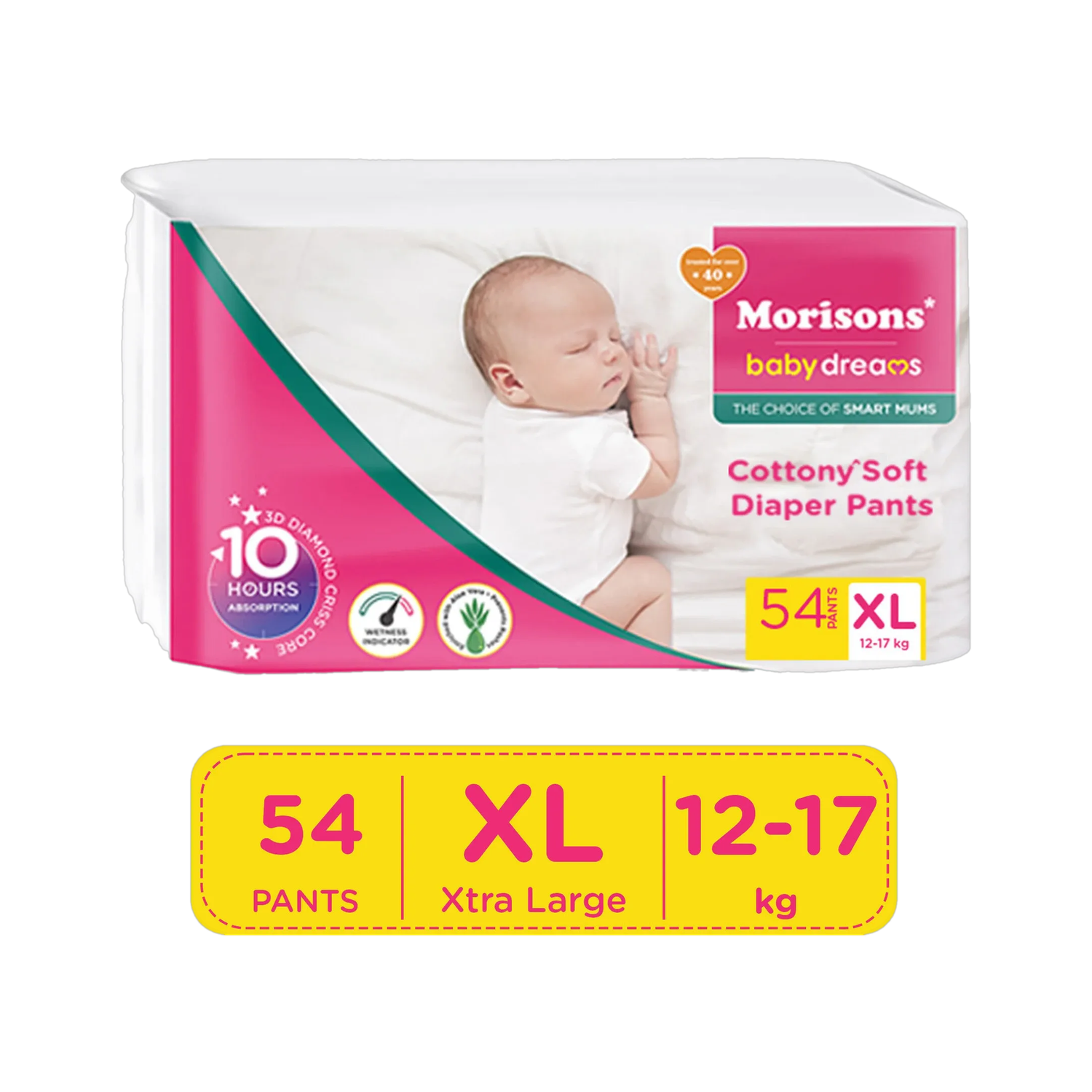Morisons Baby Dreams Cottony Soft Pant Diapers - XL 54 Pieces - Image 1