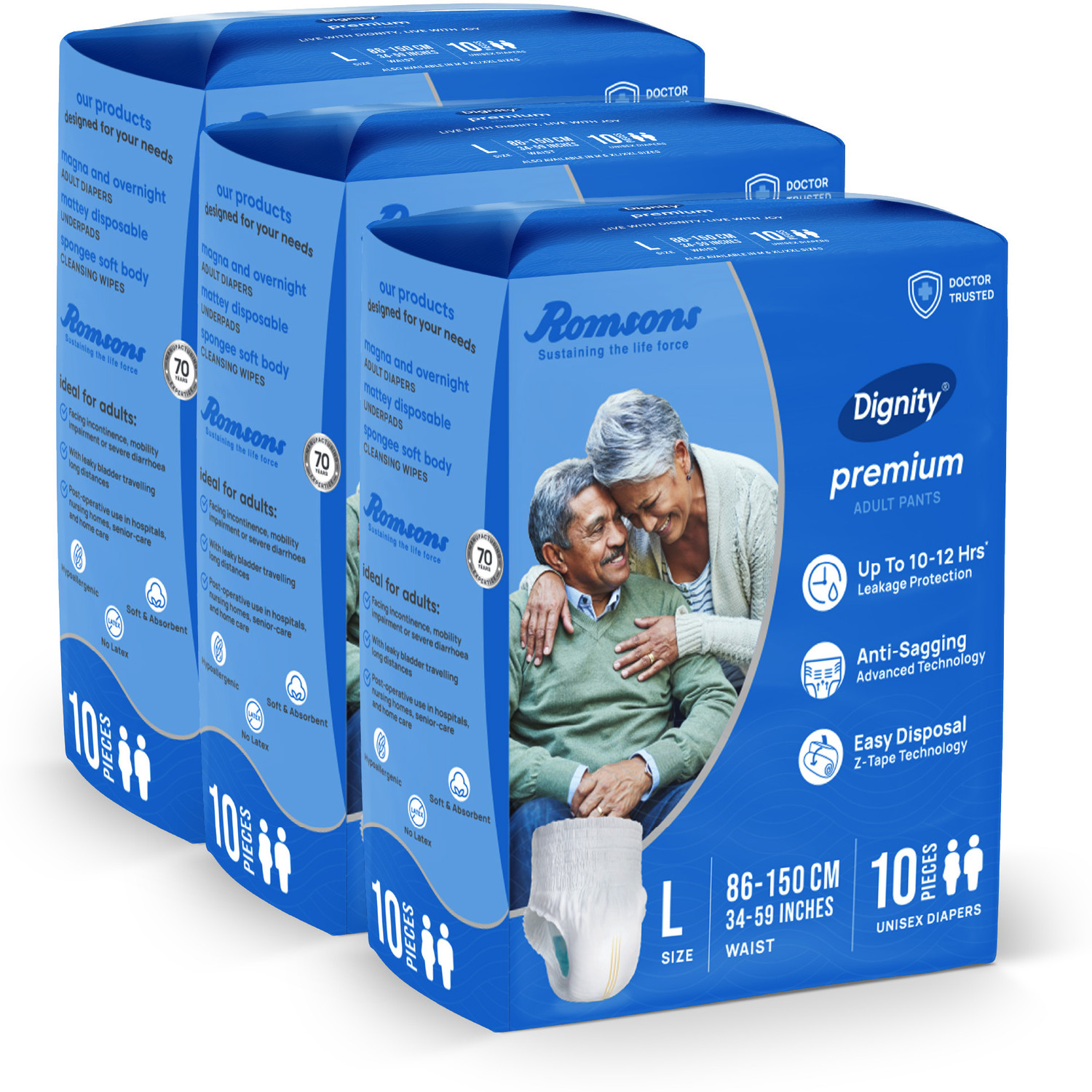 Image of DIGNITY Premium Pant Style Adult Diapers - L