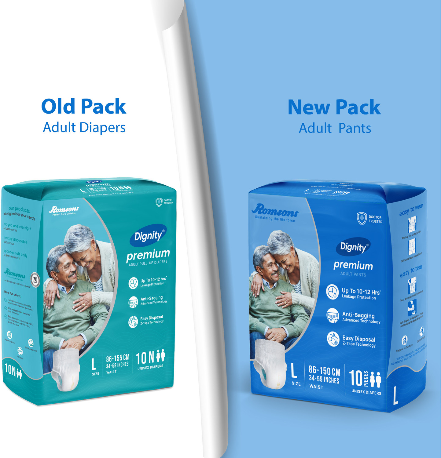 Image of DIGNITY Premium Pant Style Adult Diapers - L