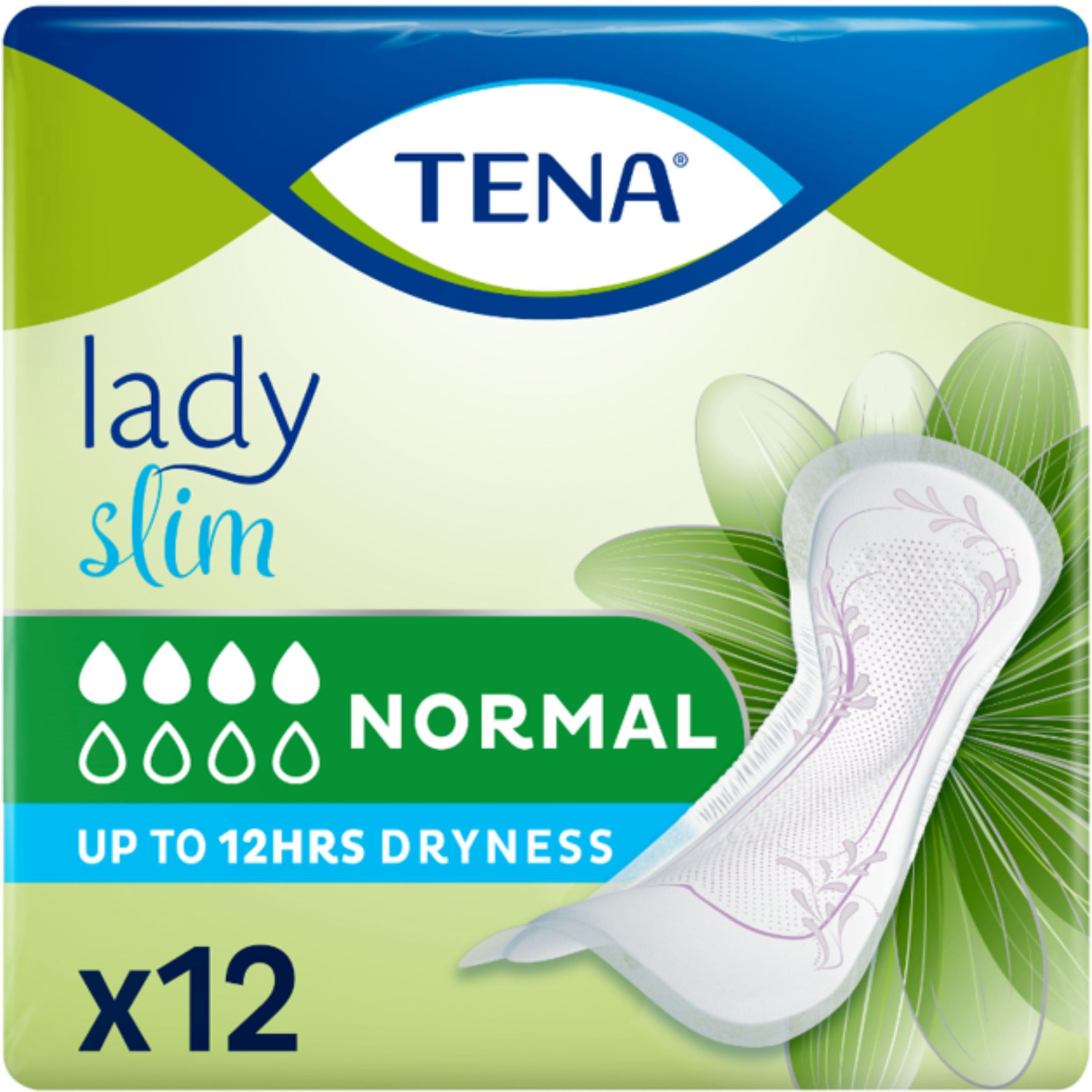 Image of TENA Lady Slim Normal Incontinence Liners | 12H Dryness | 12 Units Adult Diapers Adult Diapers - S