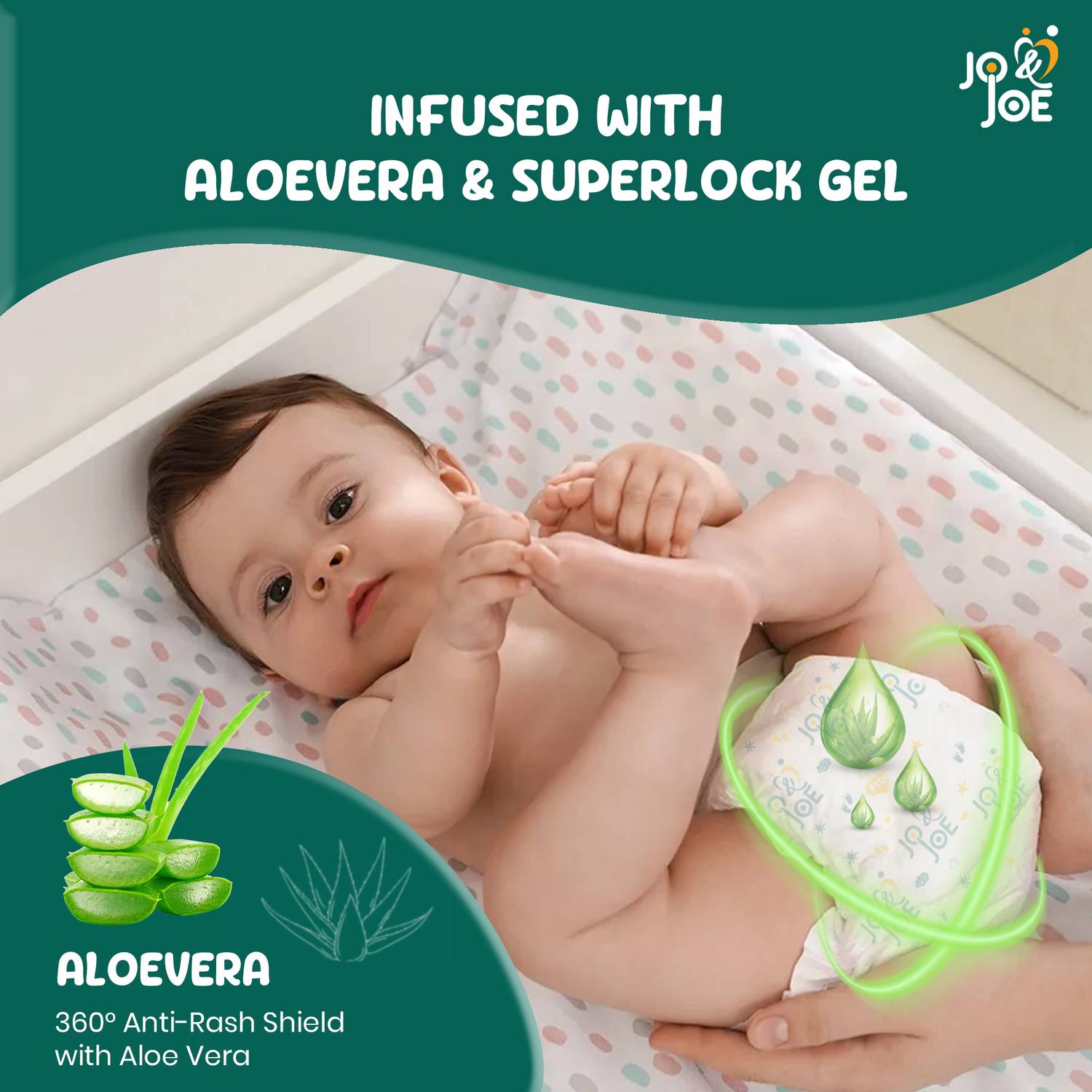 Jo & Joe Baby Diaper Pants, 12hrs Absorption, Small, Pack of 2 8 kg - Image 3
