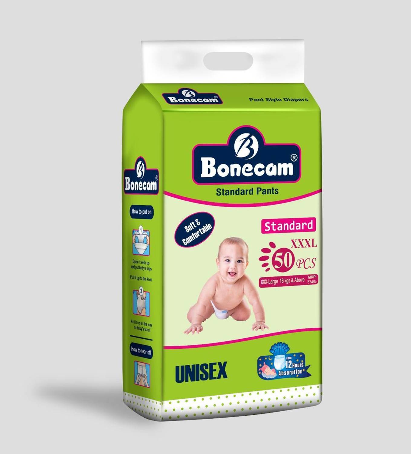 alizee Bonecam XXXL size pant diaper 50 piece Pant Diapers - XXXL