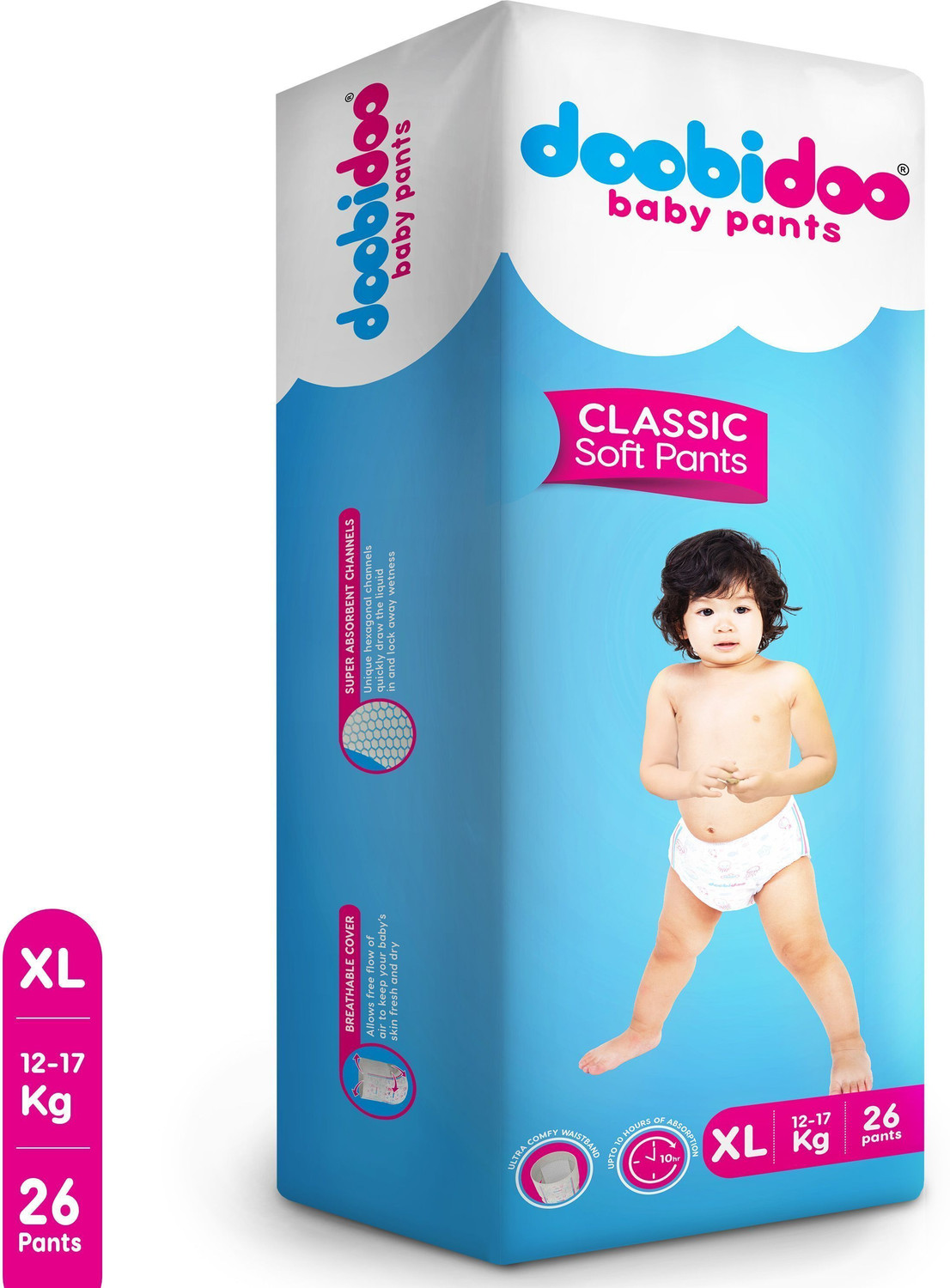 Image of Doobidoo Newly Improved Classic Soft Diaper Anti-Leak Highly Absorbent Baby Pant 12-17Kg - XL