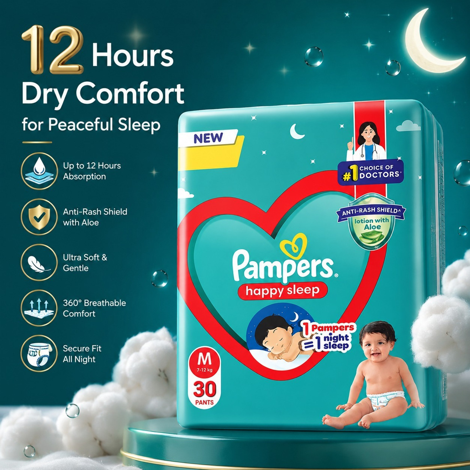 Image of Pampers Pampers Active Baby Diapers Pant Diapers - M