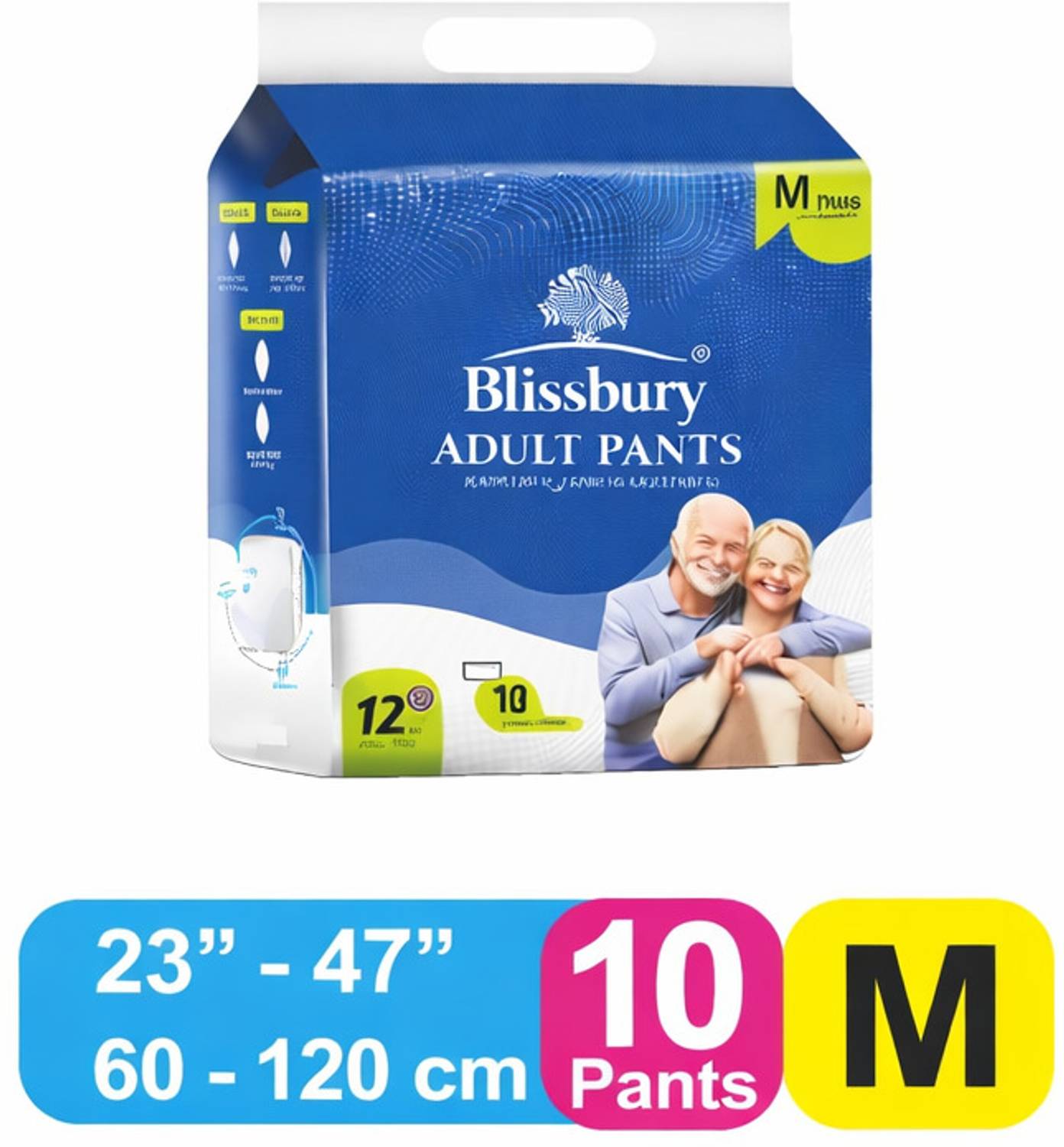 Blissbury Premium Pant Style | Pack of 1 | Adult Diapers Pant Diapers - M