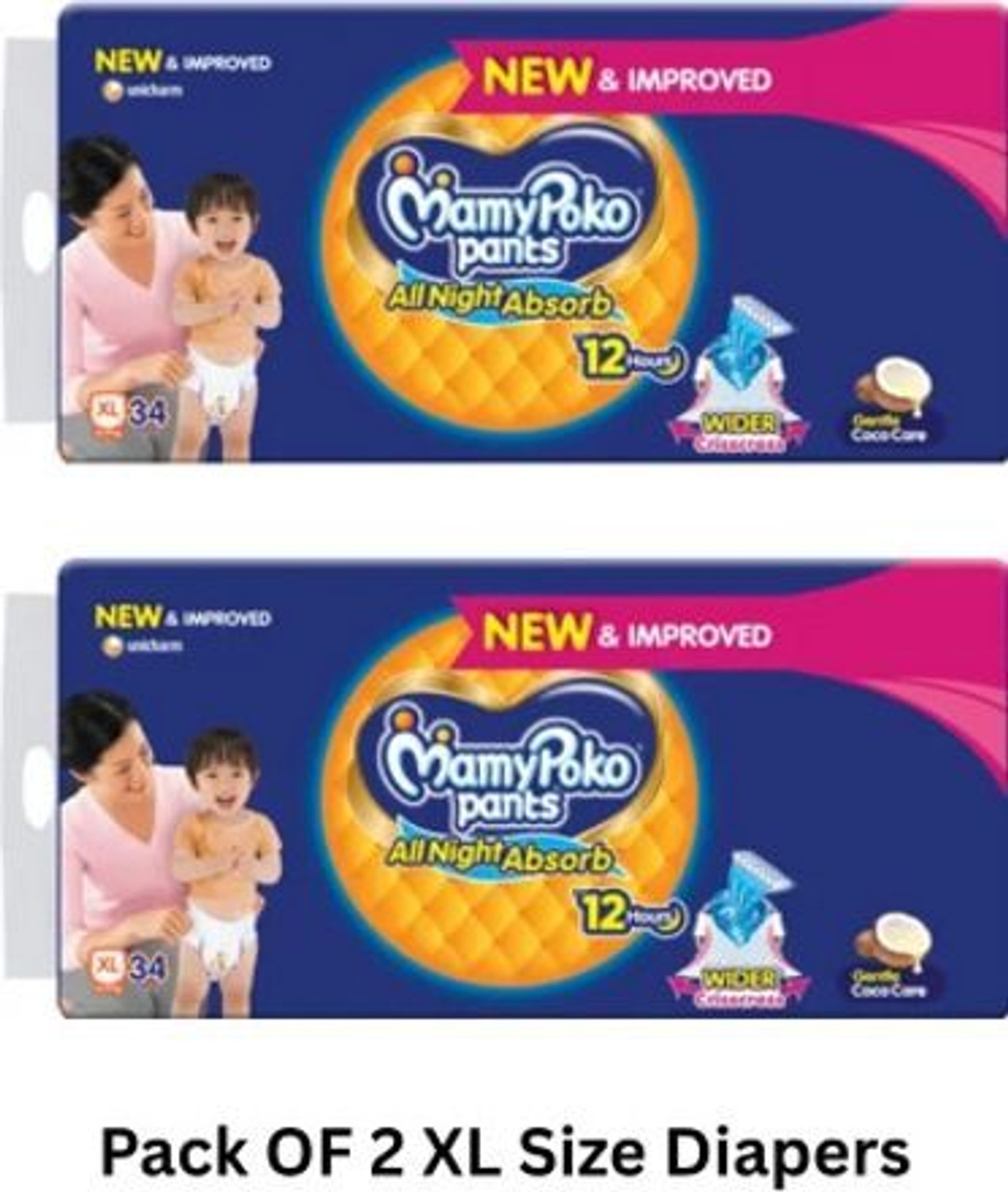 Image of MamyPoko Standard Extra Large 34*2 Pant Diapers - XL