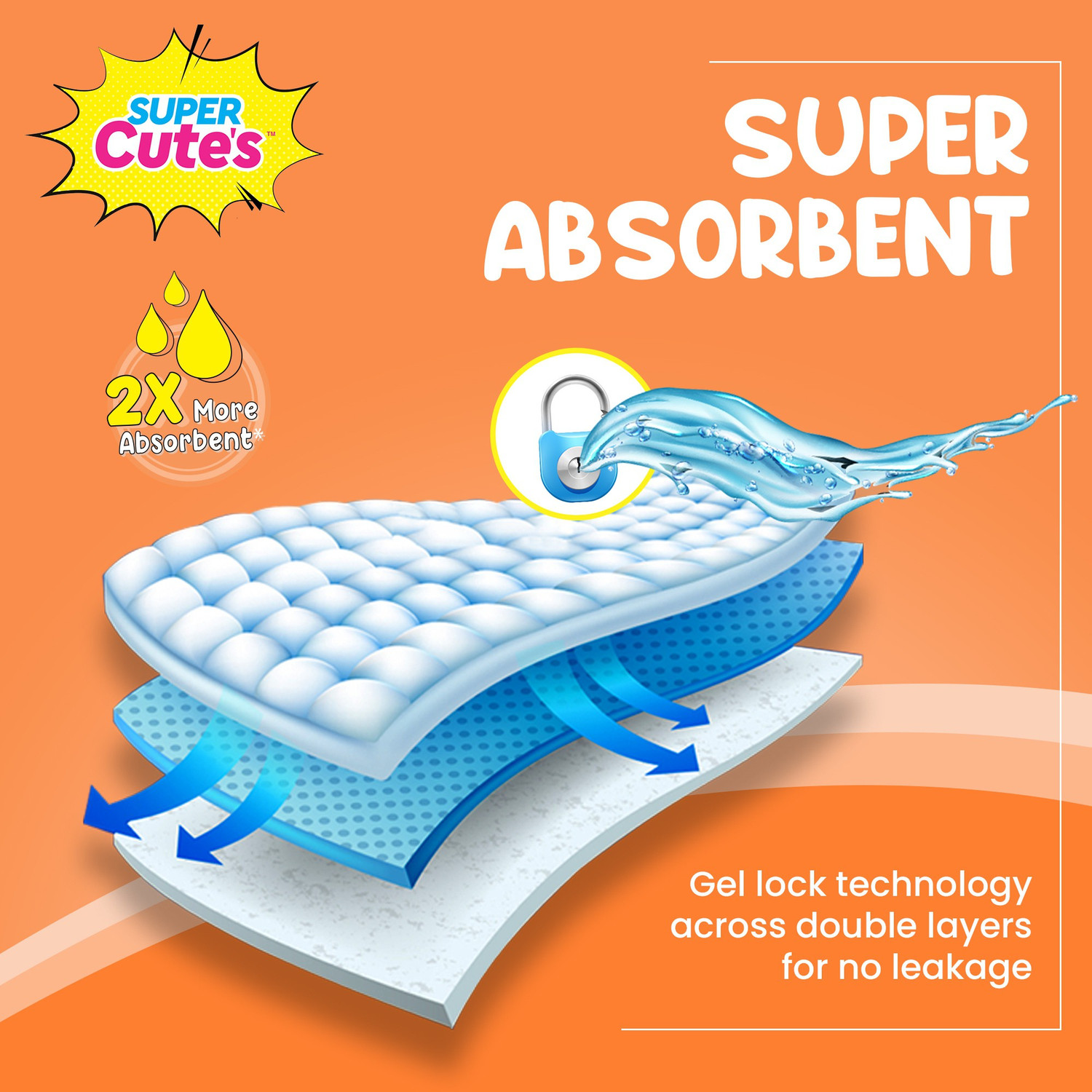 Image of Super Cute's | Wonder Pullups | Pant Style Premium Diaper | For Superior Absorption Pant Diapers - L