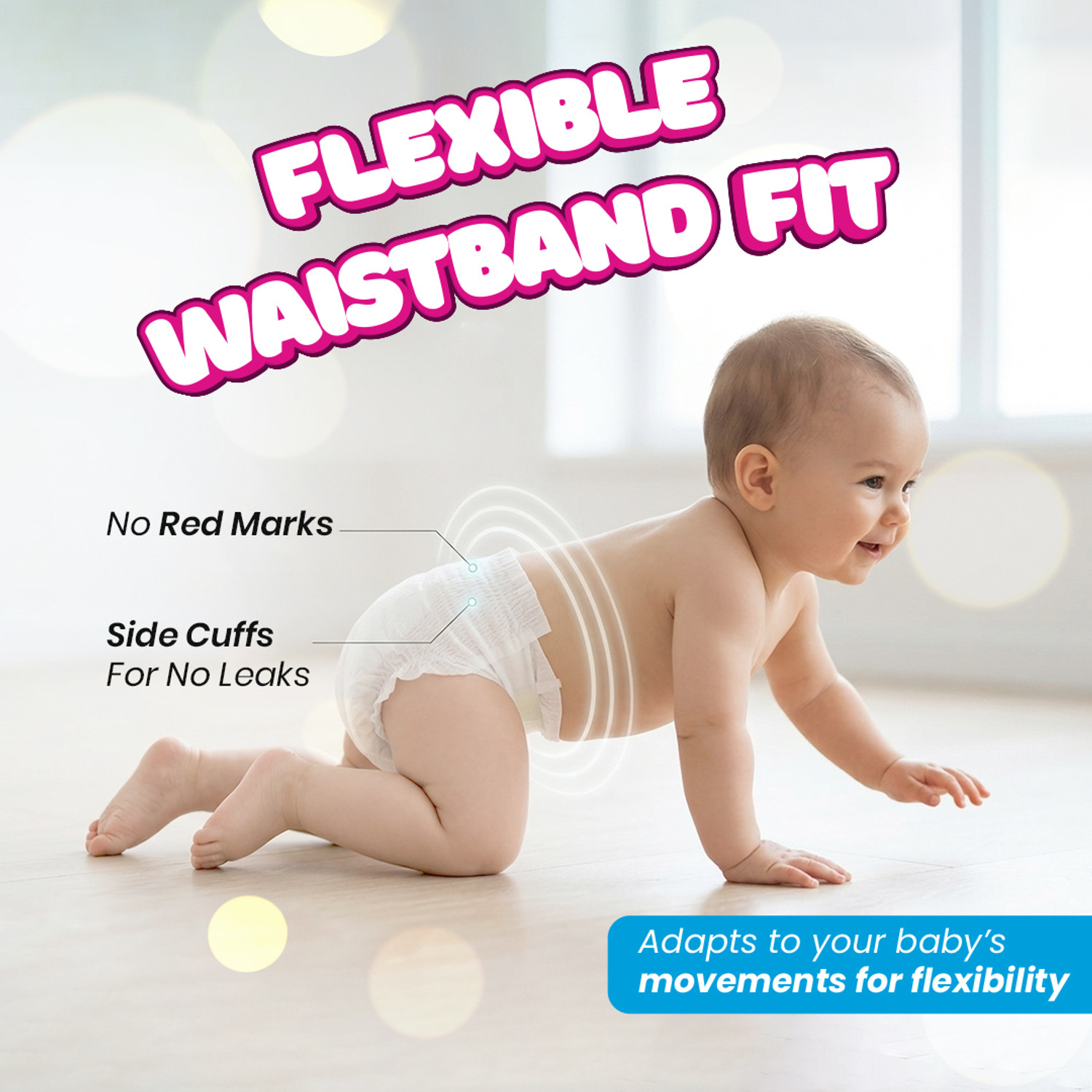 Image of Doobidoo Premium baby diaper pants Cushiony Cotton. 12 hrs absorption. Rash free - L