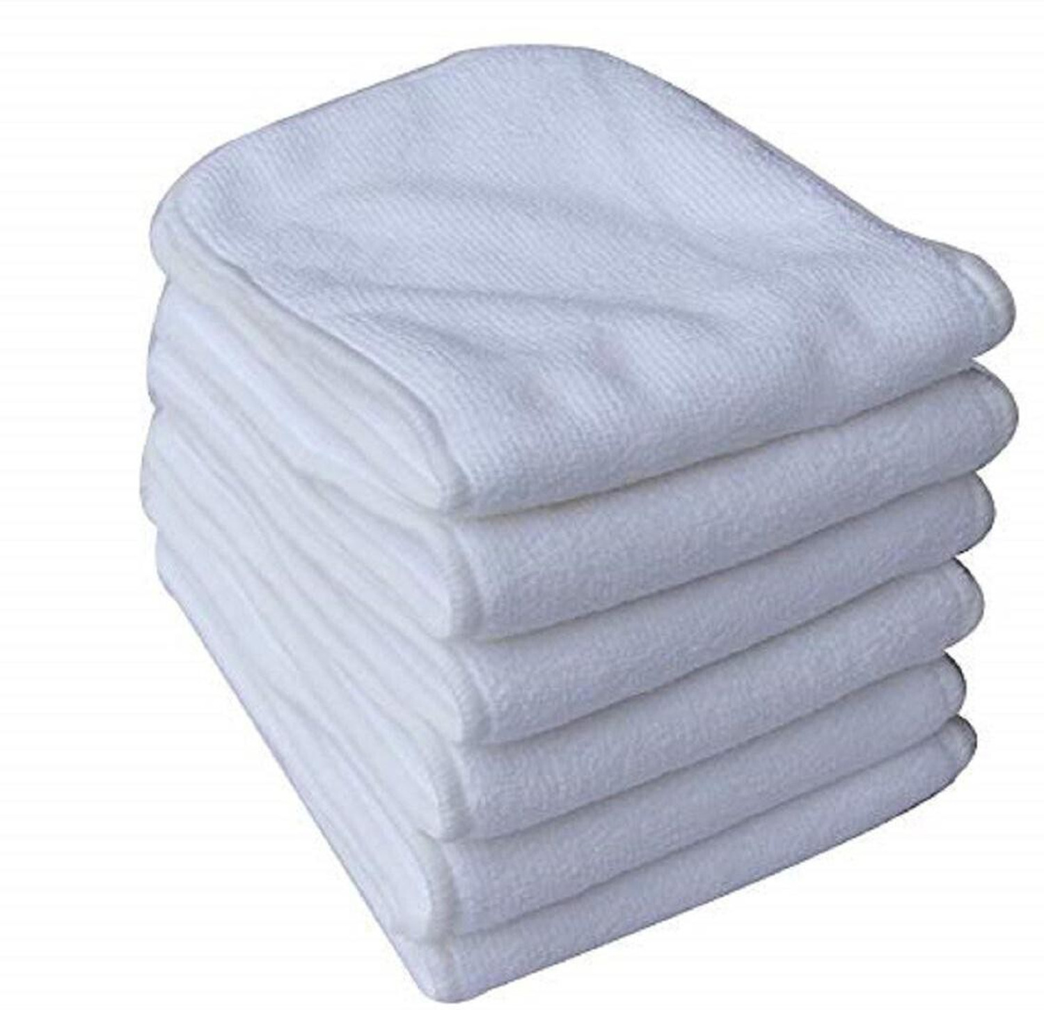 Image of TINNY TOTS Premium Quality 4 Layer Cotton Microfiber Bamboo White Insert Liner Reusable Washable Cotton Diaper Nappy Inserts for Baby Cloth Diapers, 4 Layer White Inserts Liners Natures Cloth Diaper Liner For Toddlers /Infants /New Borns(0-24 Months, 3-17KGS)(PACK OF 4) - S - M