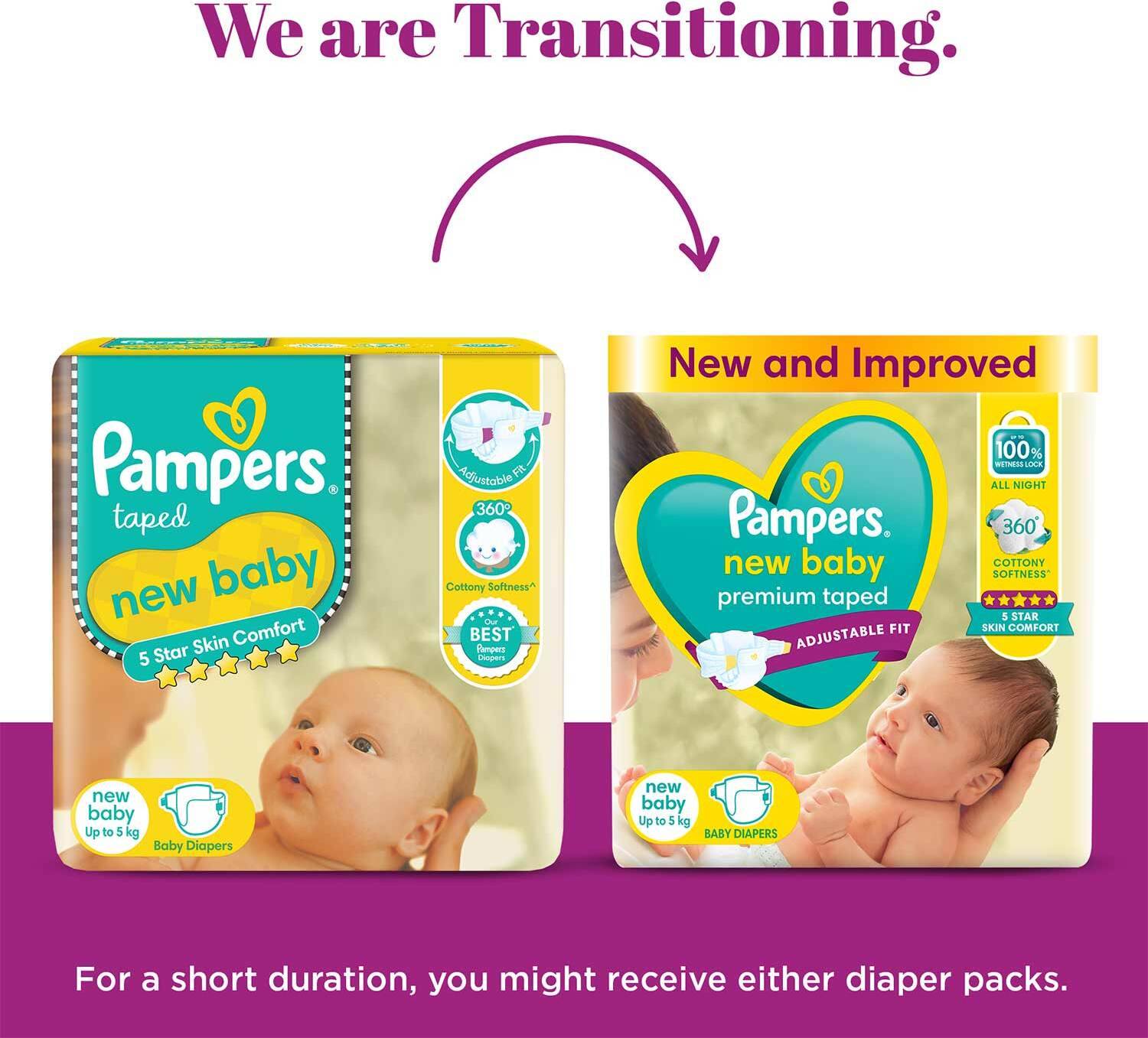 Pampers Active Baby Tape Diapers - New Born 24 Pieces - Image 2