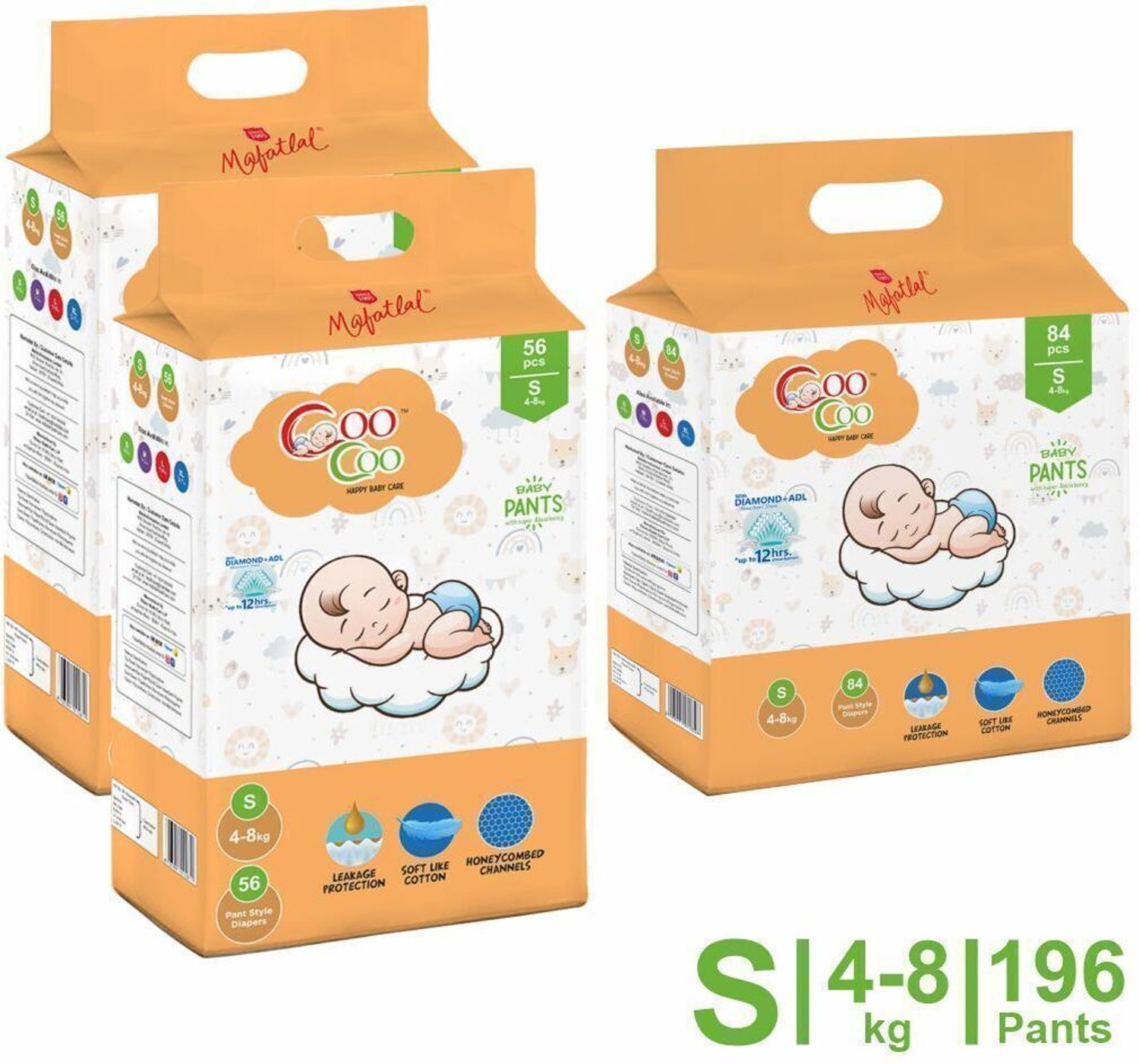 Image of Coo Coo Baby Pants Style Diaper Size Small Pant Diapers - S