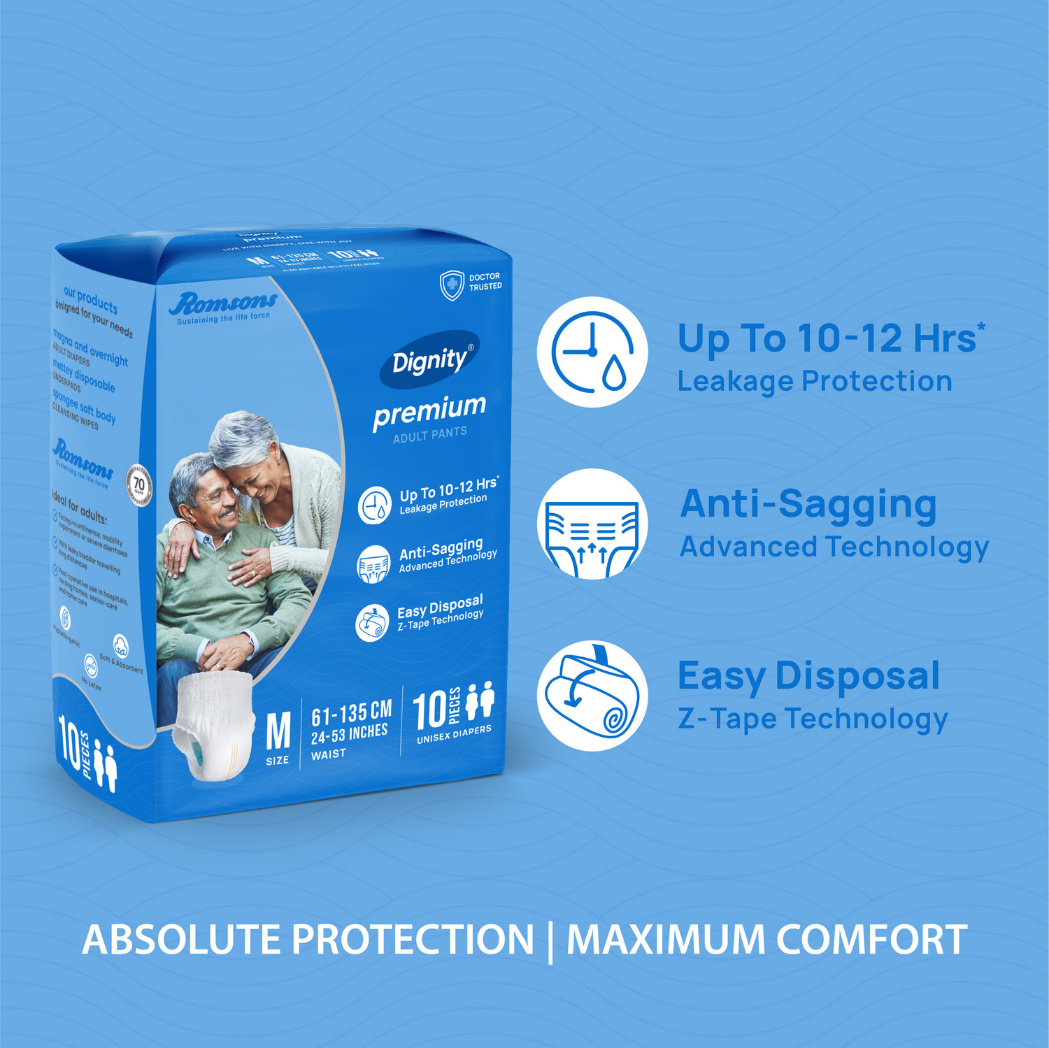 Image of DIGNITY Premium Pant Style Adult Diapers - M