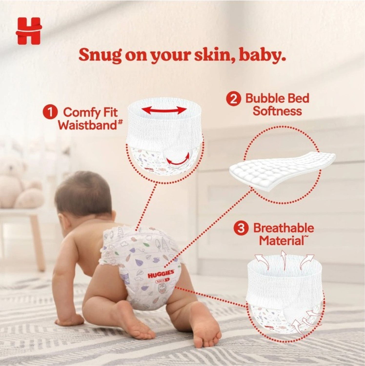 Image of Huggies Complete Comfort Wonder Pants Triple Extra Large - XXXL ( 48 pieces) Pant Diapers - XXXL
