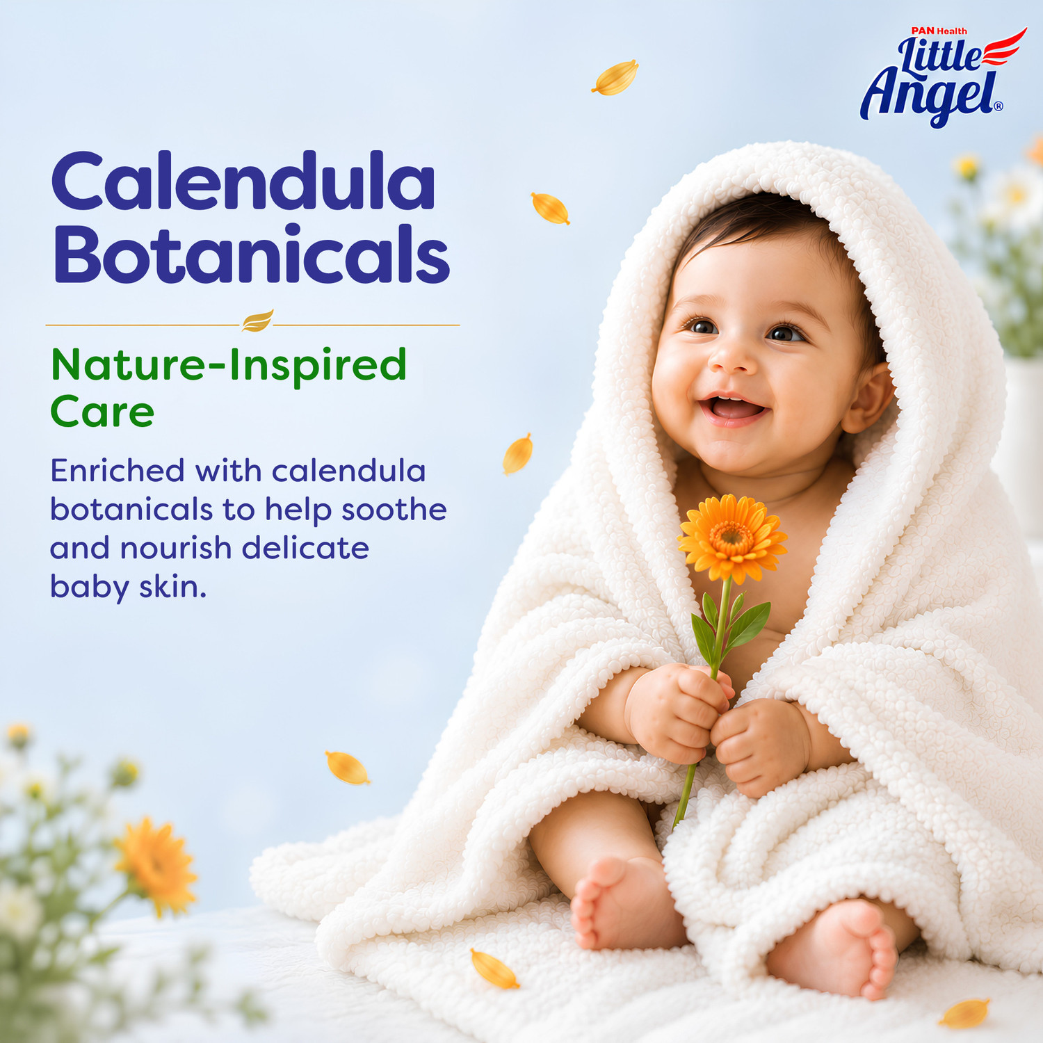 Image of Little Angel Soft & Pure Calendula Infused Pant Diapers - New Born
