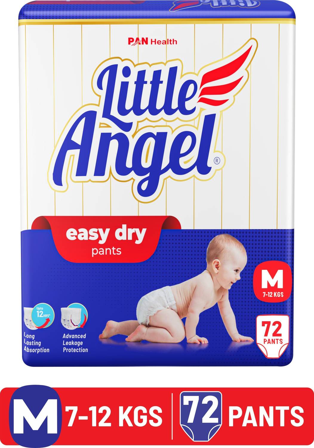 Little Angel Easy Dry Diaper Pants with 12 hrs absorption Medium