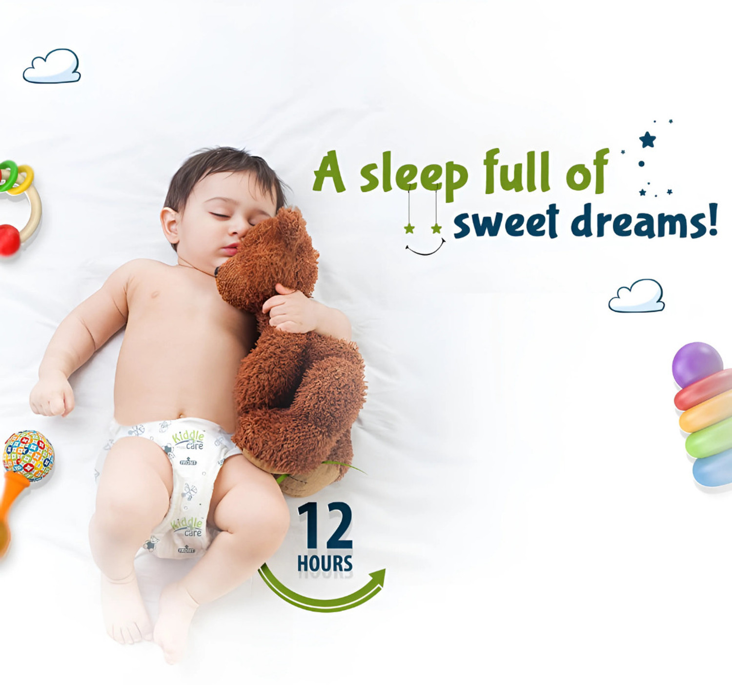 Image of Kiddle Care Dry Comfort Baby Pants, Large - 60 Pcs, Upto 12Hrs Absorption, Wetness Indicator - L