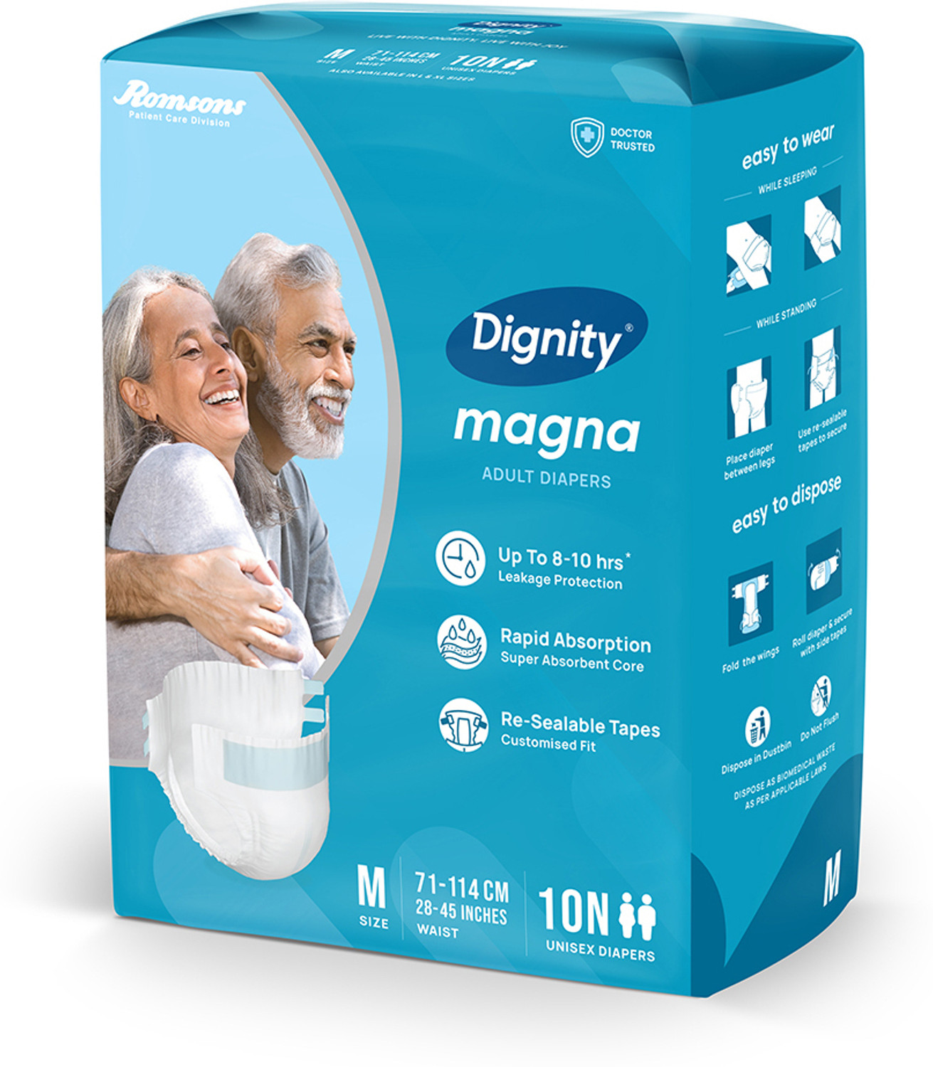 Image of DIGNITY Magna Tape Style Adult Diapers - M