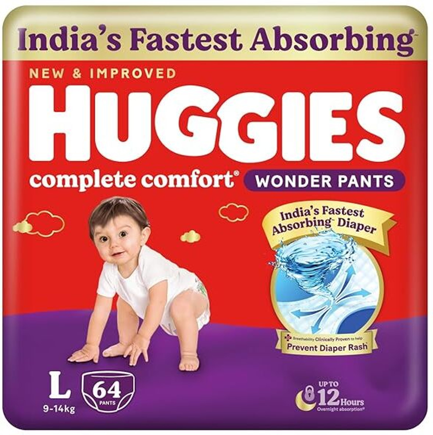 Image of Huggies Kids Comfort Wonder Pants Pant Diapers - L