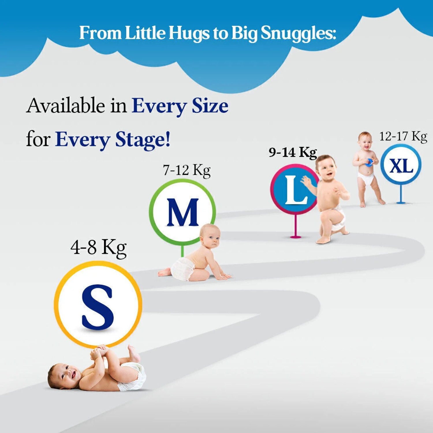 Image of TODDLES Comfy Baby Diaper Pants 9-14 kg Combo of 4 with Quick Absorption Technology Pant Diapers - L
