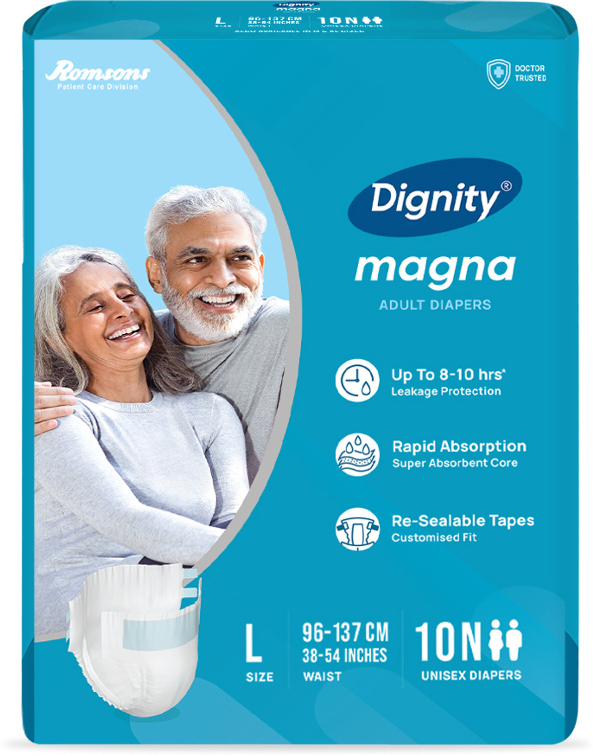 Image of DIGNITY Magna Tape Style Adult Diapers - L