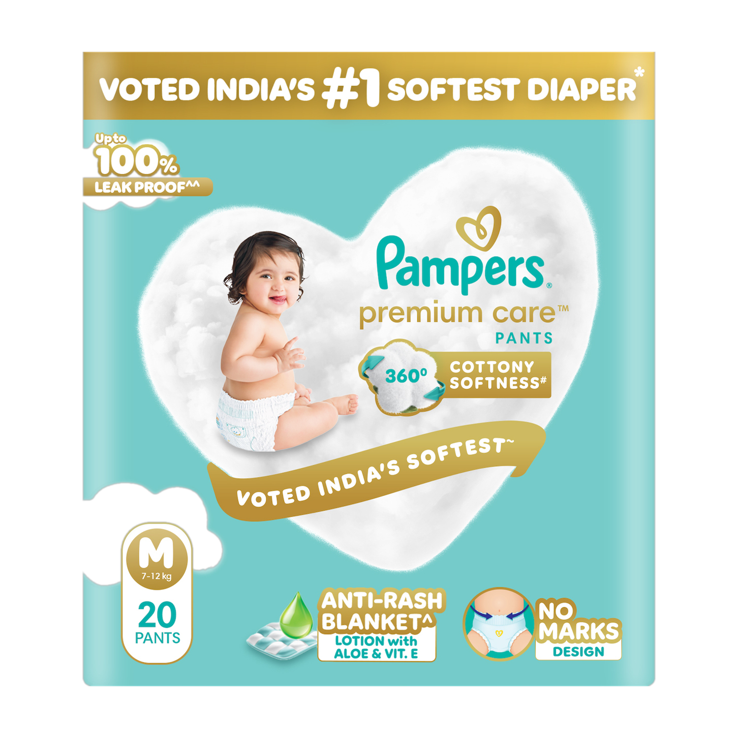 Image of Pampers Premium Care Pant Diapers - M