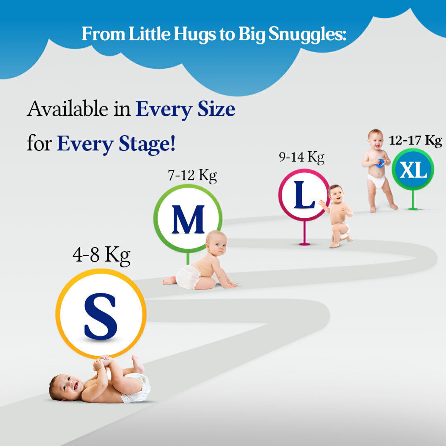 Image of TODDLES Comfy Baby Diaper Pants 12-17 kg Combo of 2 with Quick Absorption Technology Pant Diapers - XL