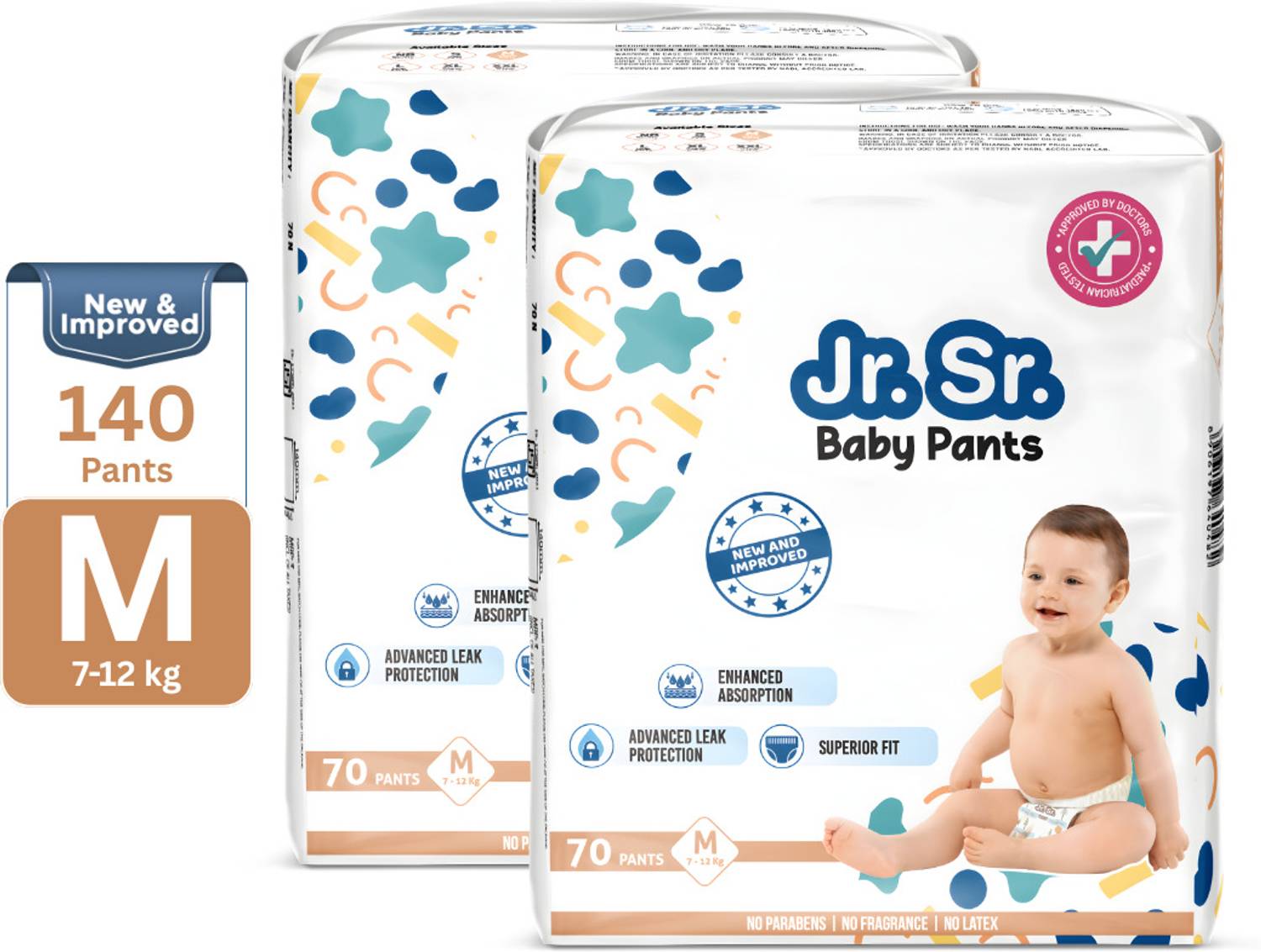Jr. Baby Diaper Pants M Size 12 kg - Image 1