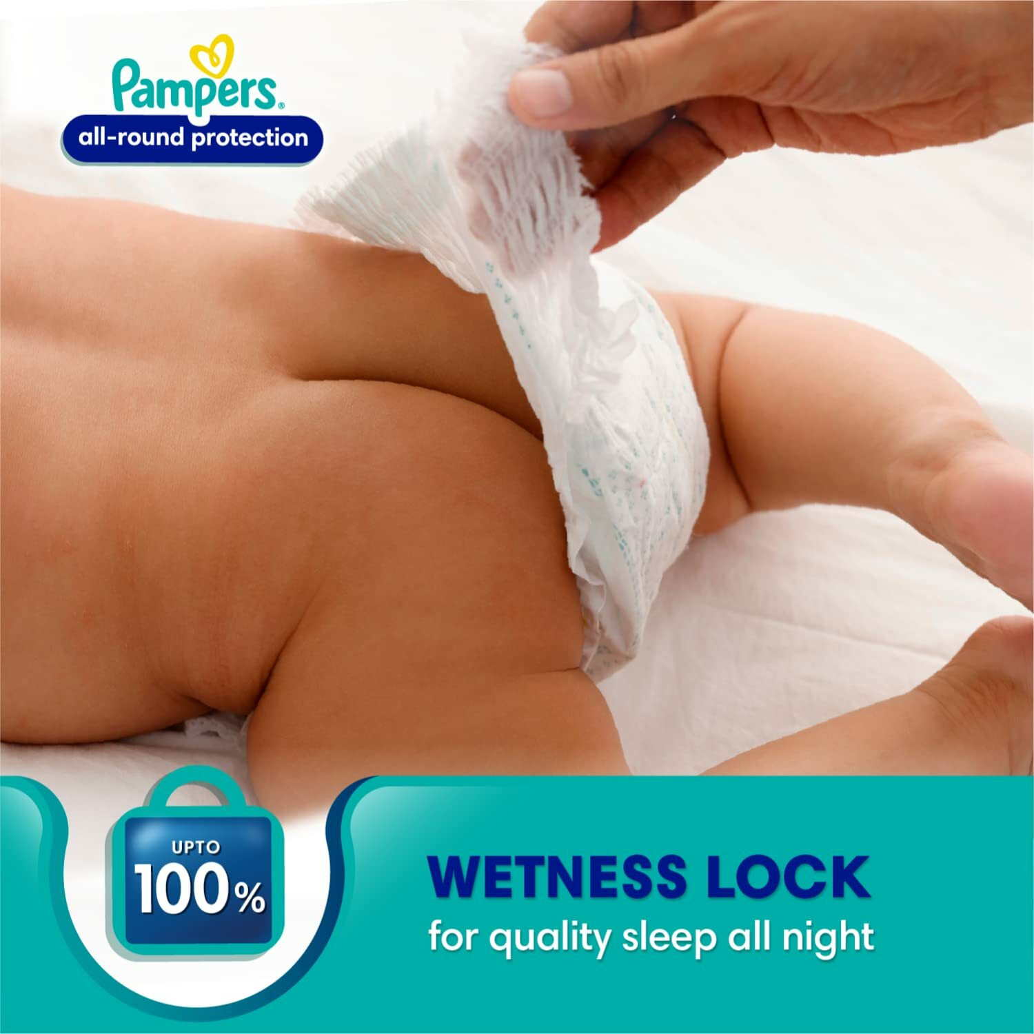 Image of Pampers All Round Protection Pants, Medium Size Baby Diapers, With Aloe Vera Lotion Pant Diapers - M (23 Pieces)