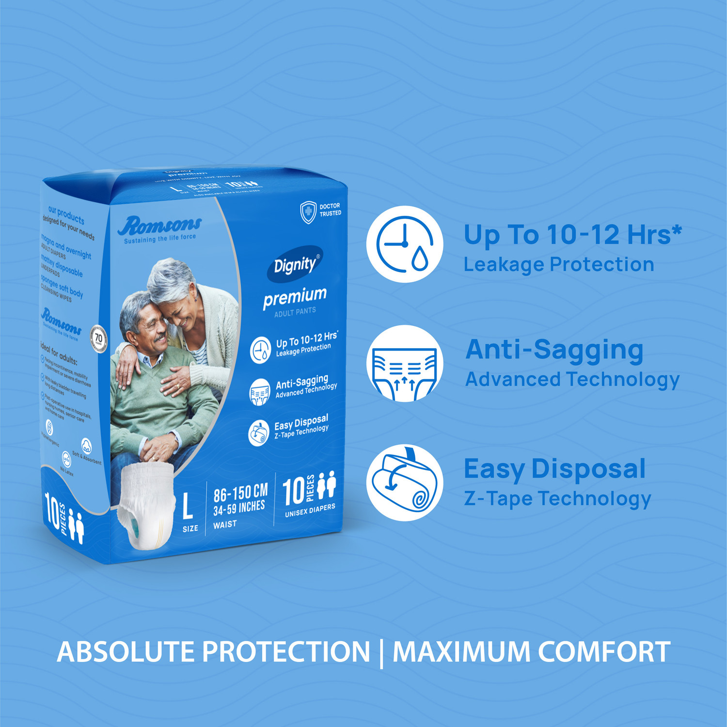 Image of DIGNITY Premium Pant Style Adult Diapers - L
